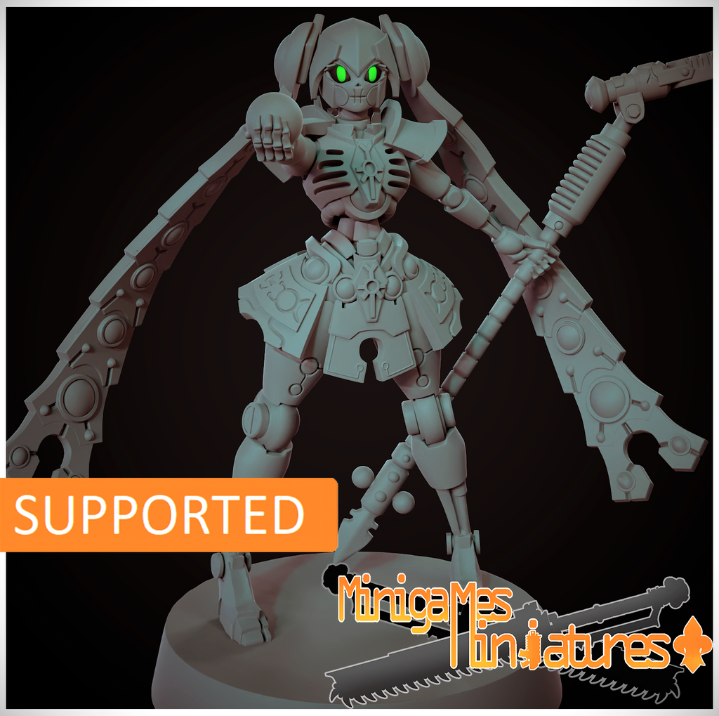 Space Robots Necrolord Miku. 3D printed mini.