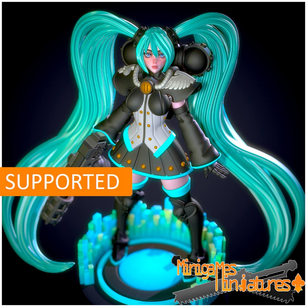 Space Nuns sister Miku. 3D printed mini.