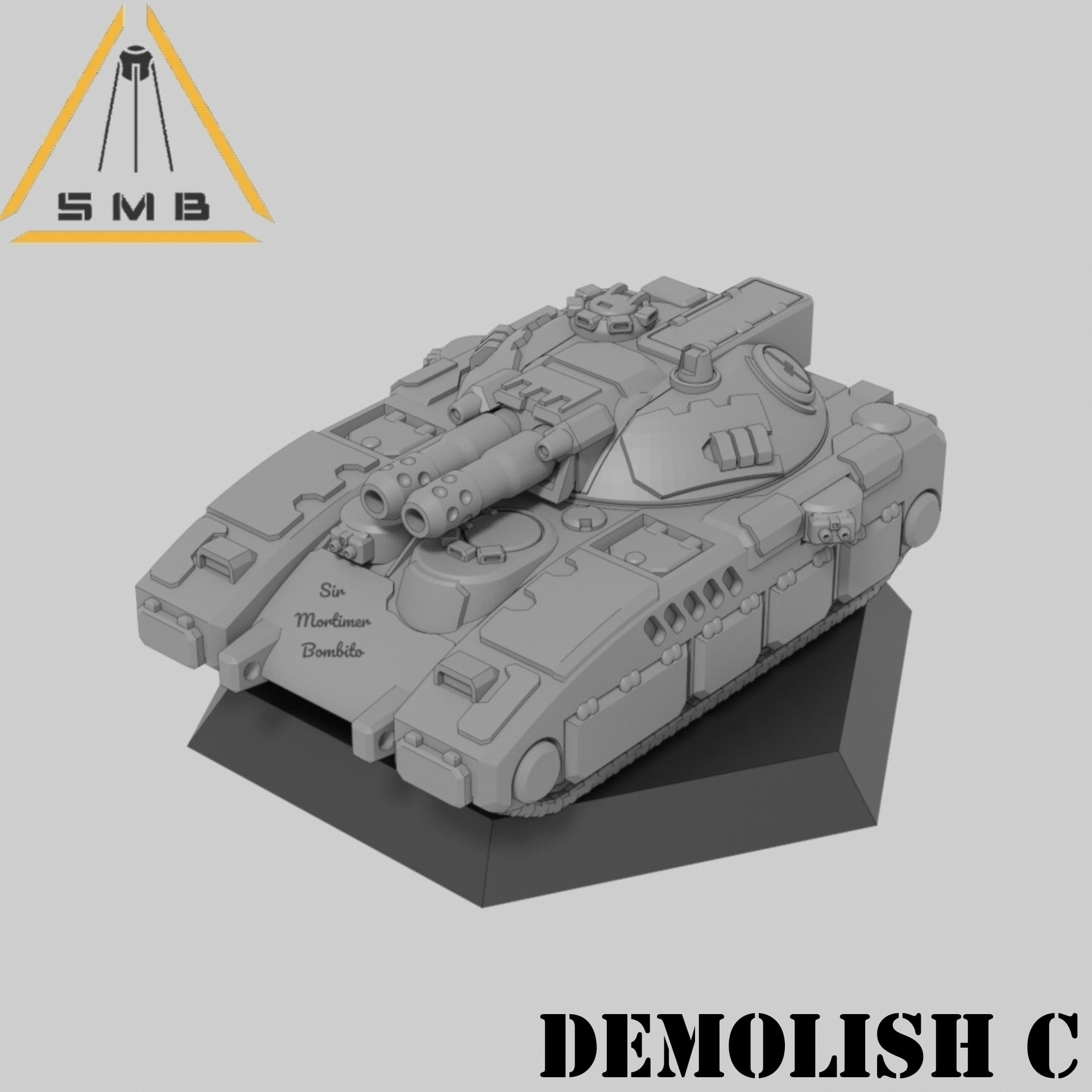 Demolish C Tank. 3D printed mini.