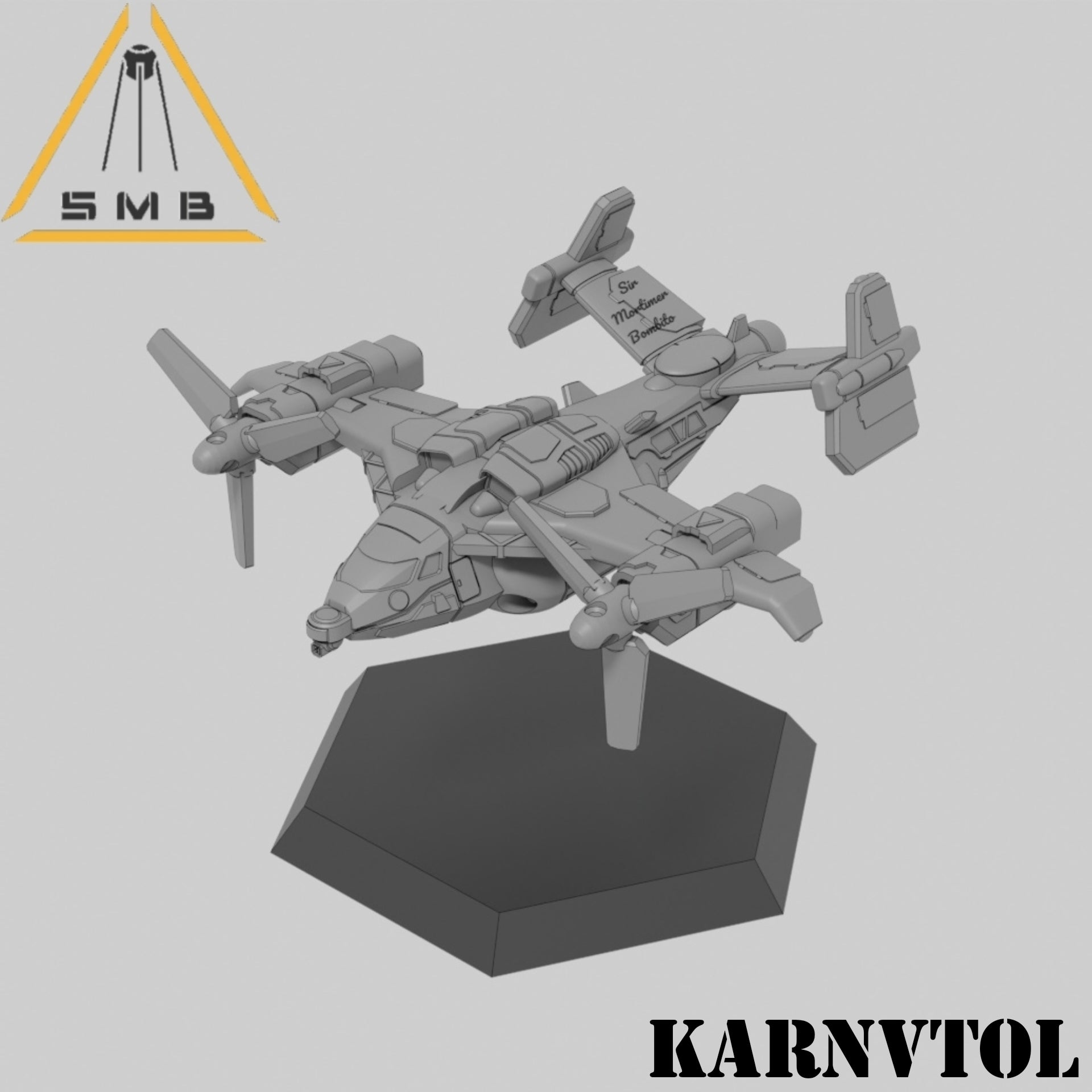 Karnvtol VTOL transport. 3D printed mini.
