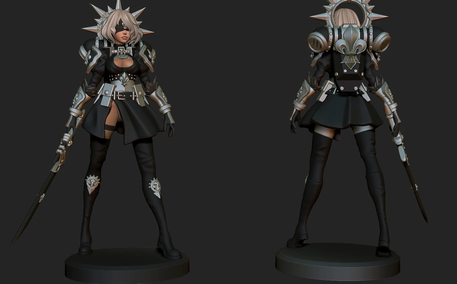 Space Nuns Sister Nier 1. 3D printed mini.