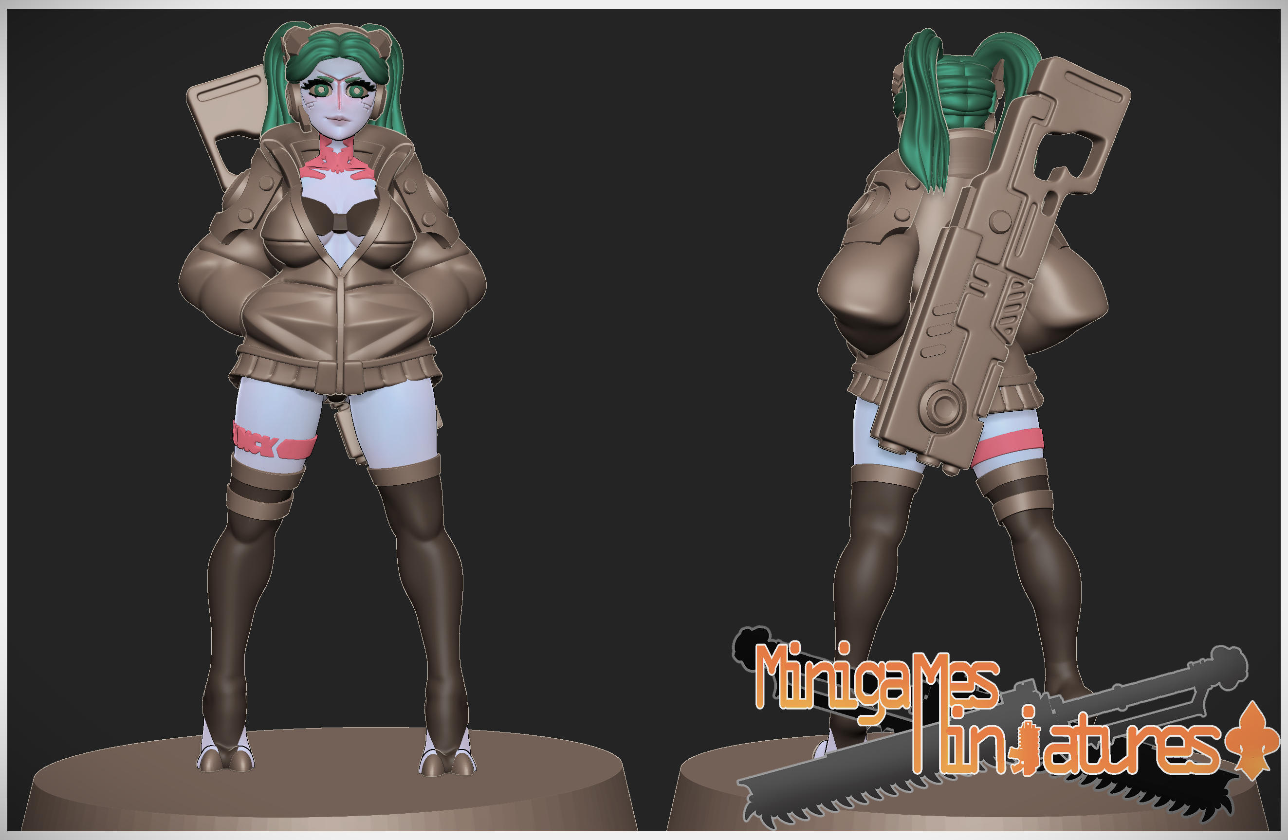 Greater Good Rebecca. 3D printed mini.