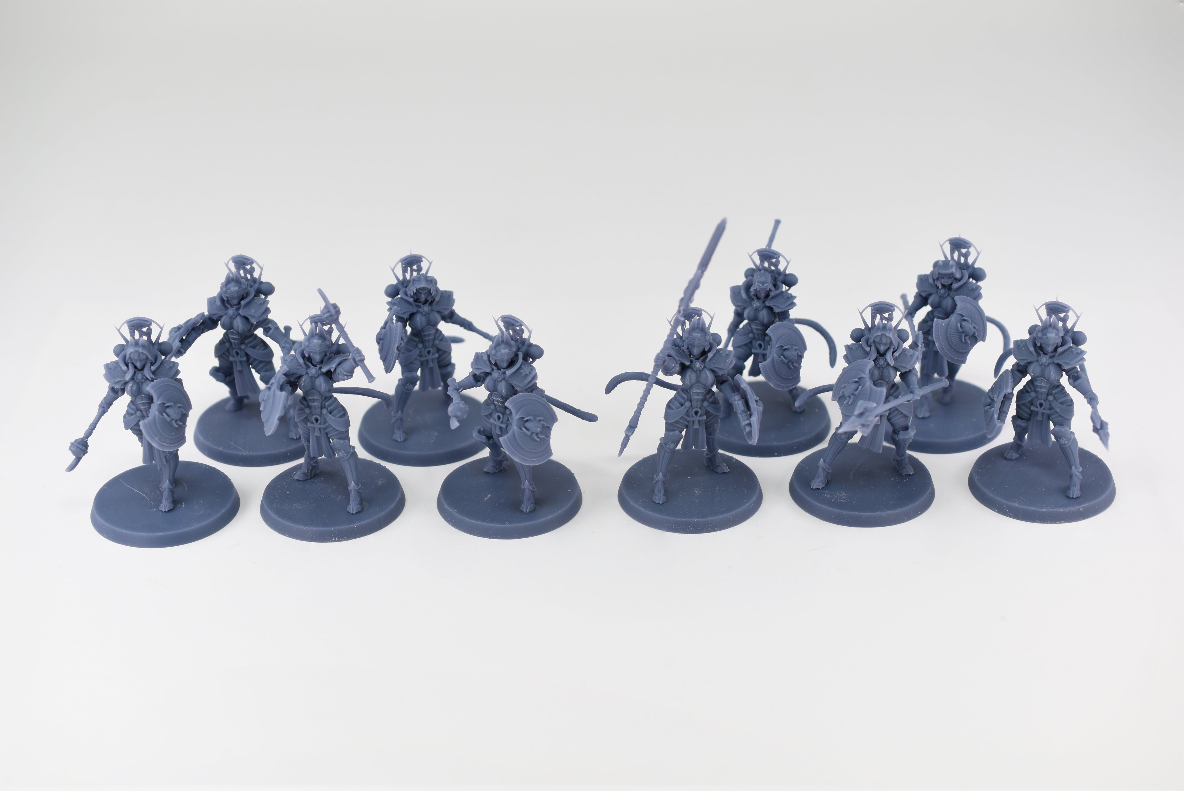 Space Nuns Bastet Sacresants squad (10 models). 3D printed minis.