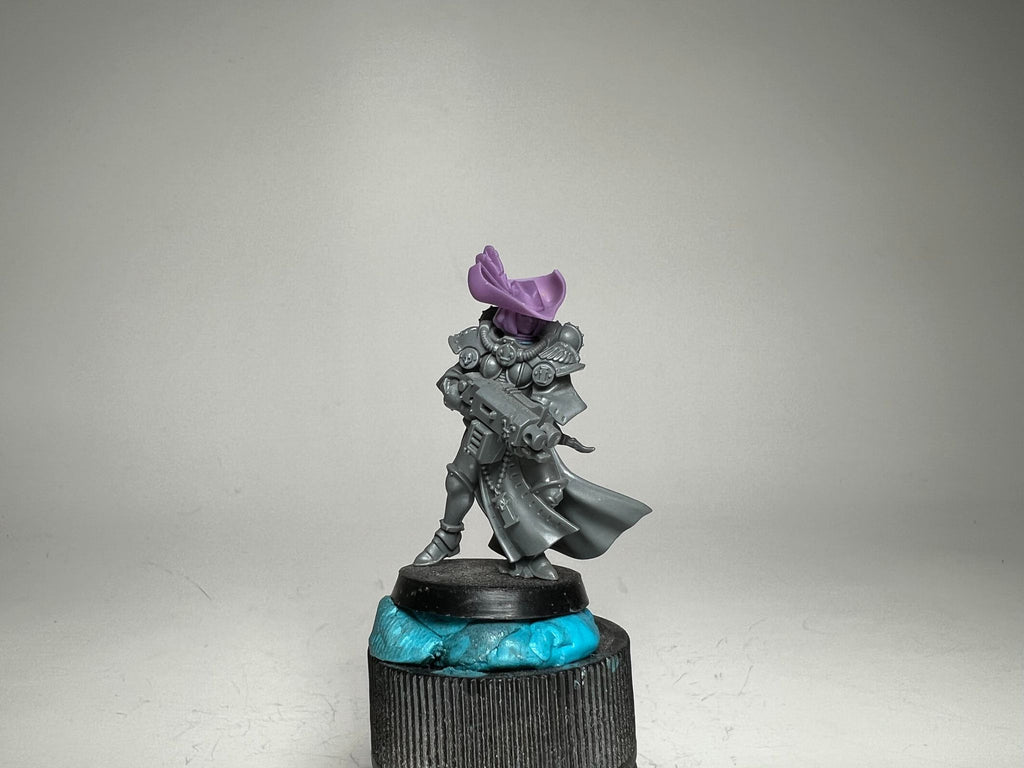 Sci-Fi Space Nuns female head pack 13, Large Tricorn Hats. 3D printed conversion bits.