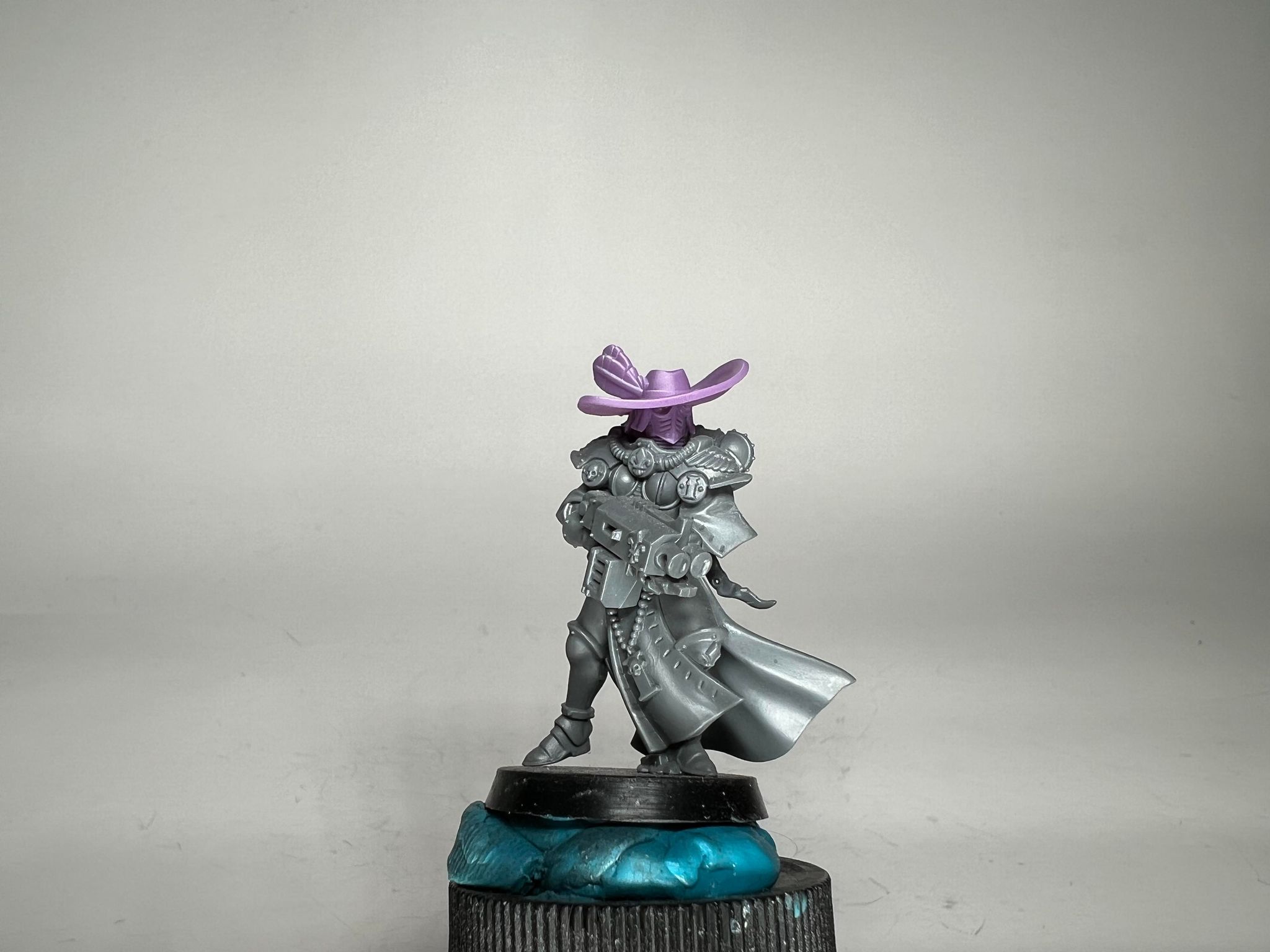 Sci-Fi Space Nuns female head pack 14, Large Round Hats. 3D printed conversion bits.