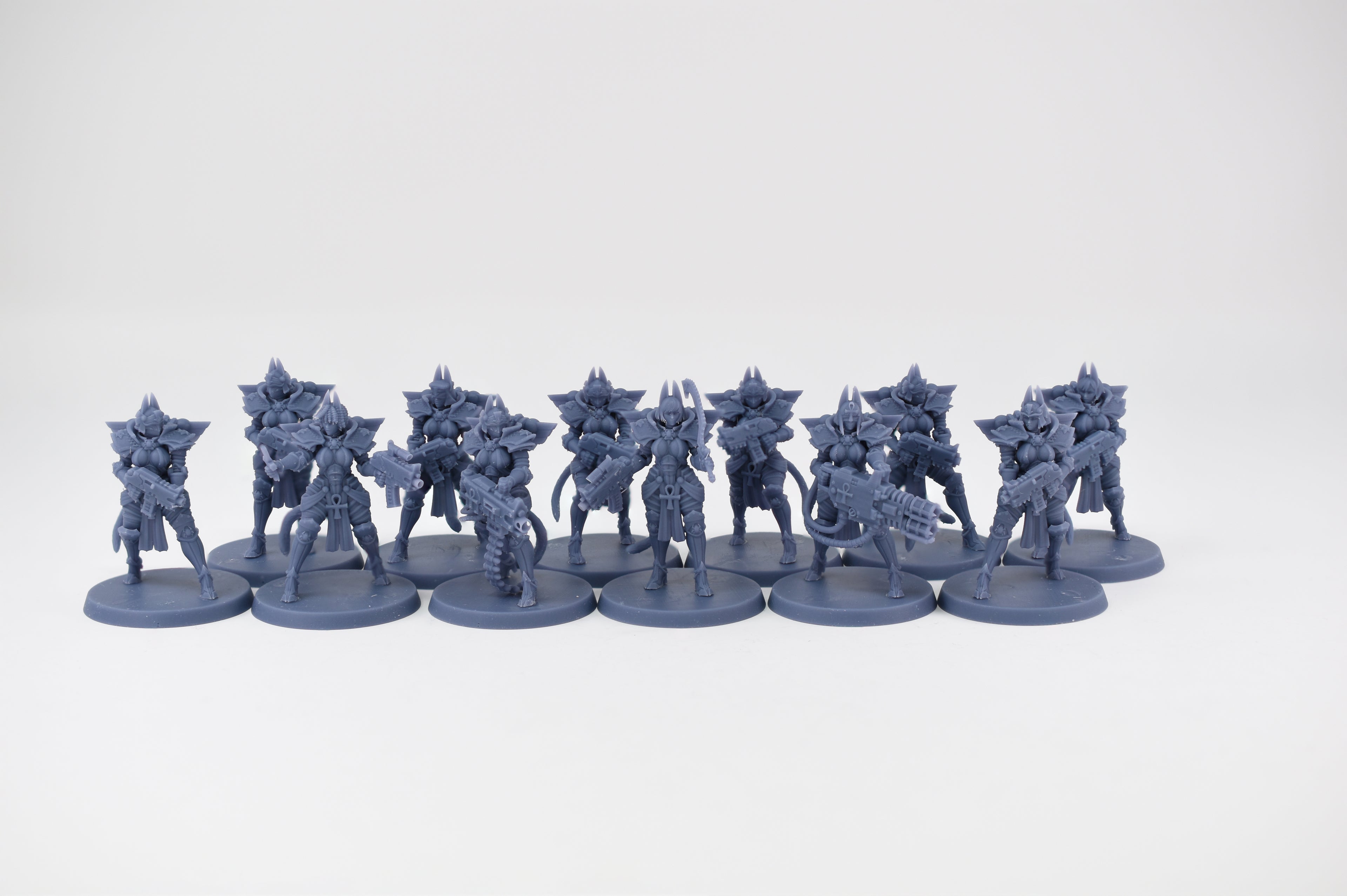 Space Nuns Bastet Nuns squad (12 models). 3D printed minis.