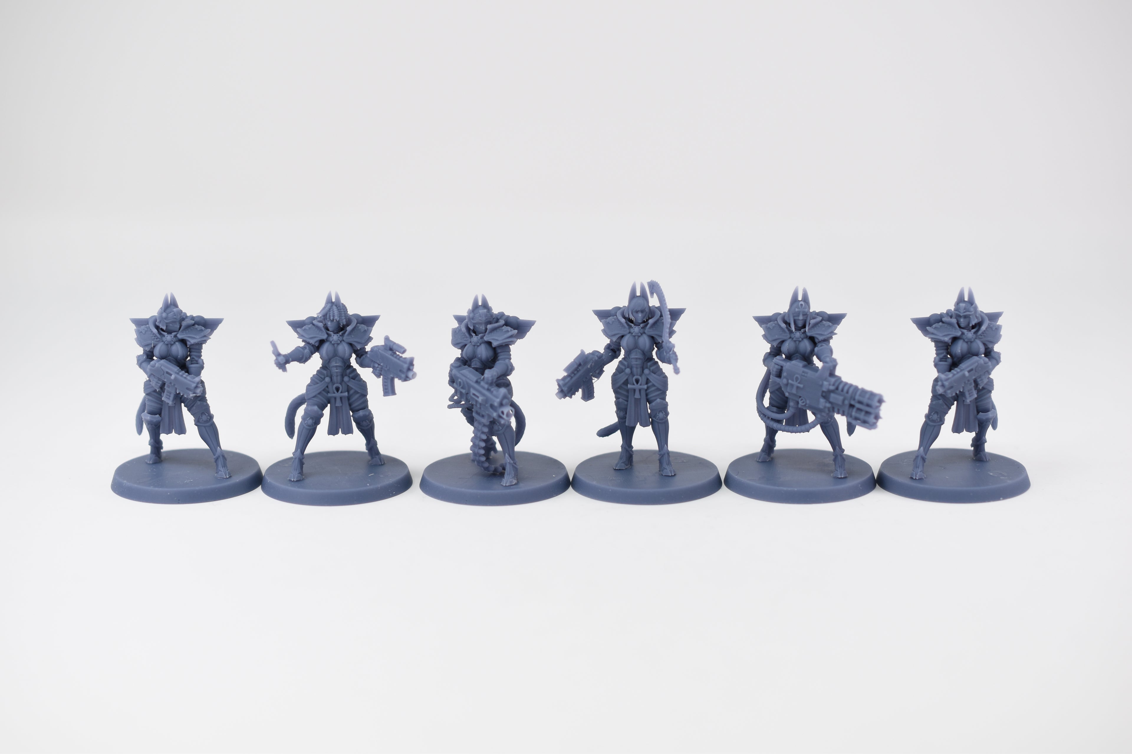 Space Nuns Bastet Nuns squad (12 models). 3D printed minis.
