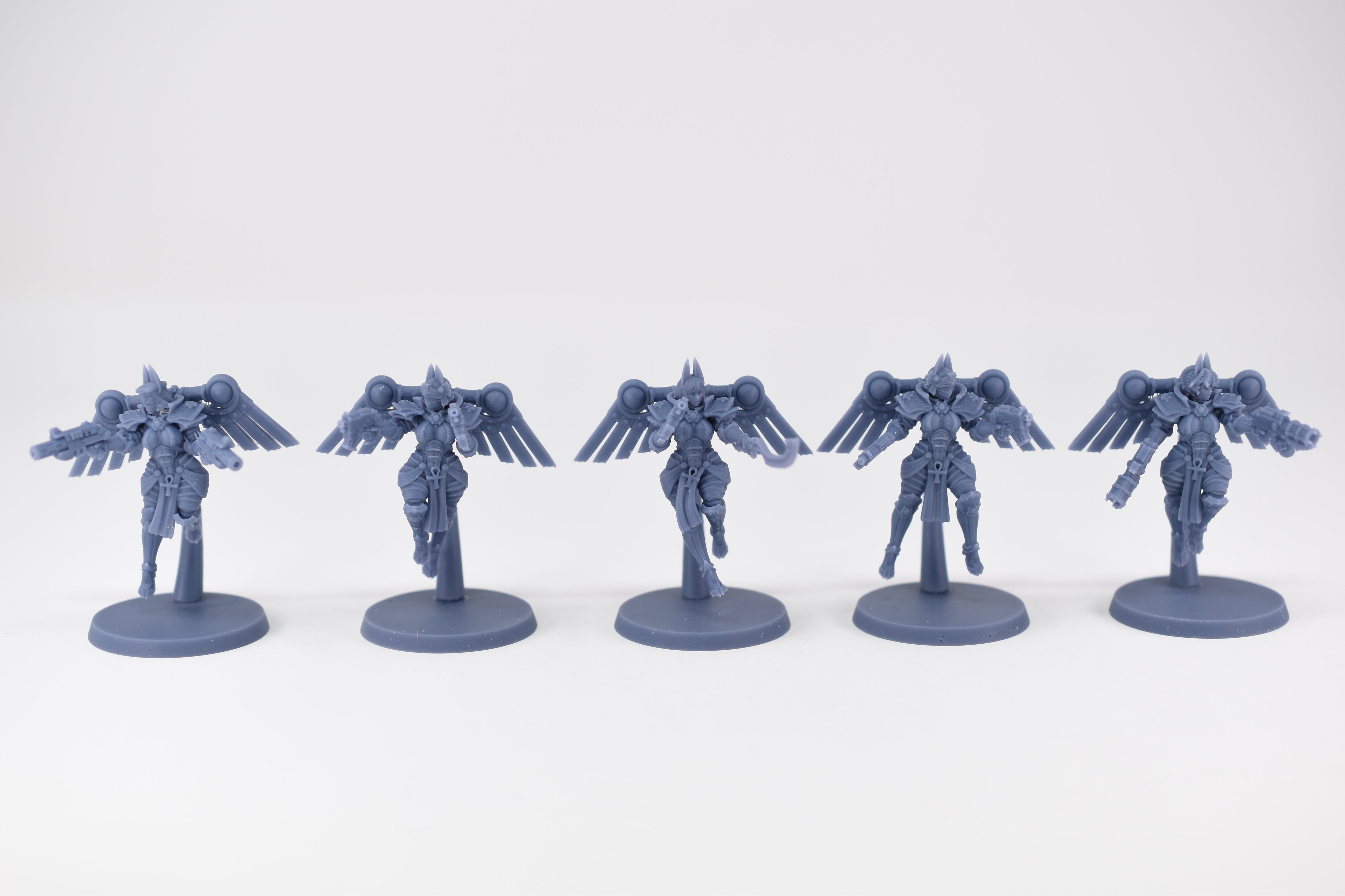 Space Nuns Bastet Seraphim squad (10 models). 3D printed minis.