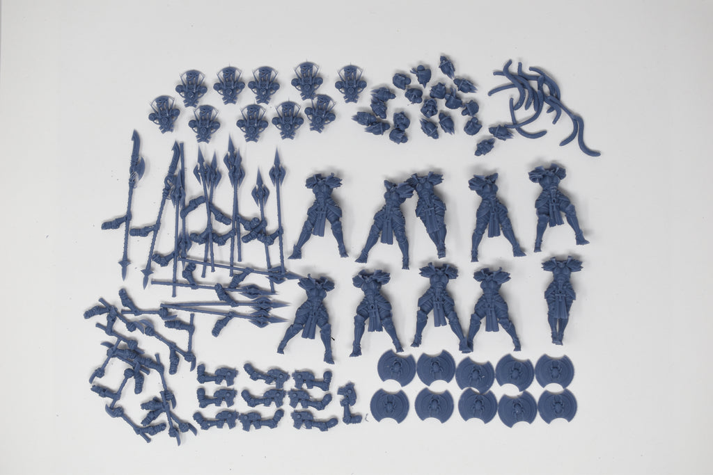 Space Nuns Bastet Sacresants squad (10 models). 3D printed minis.