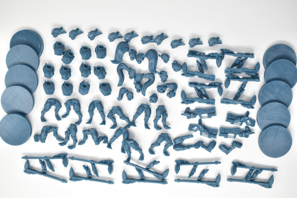 Greater Good Warriors Short. 3D printed minis.