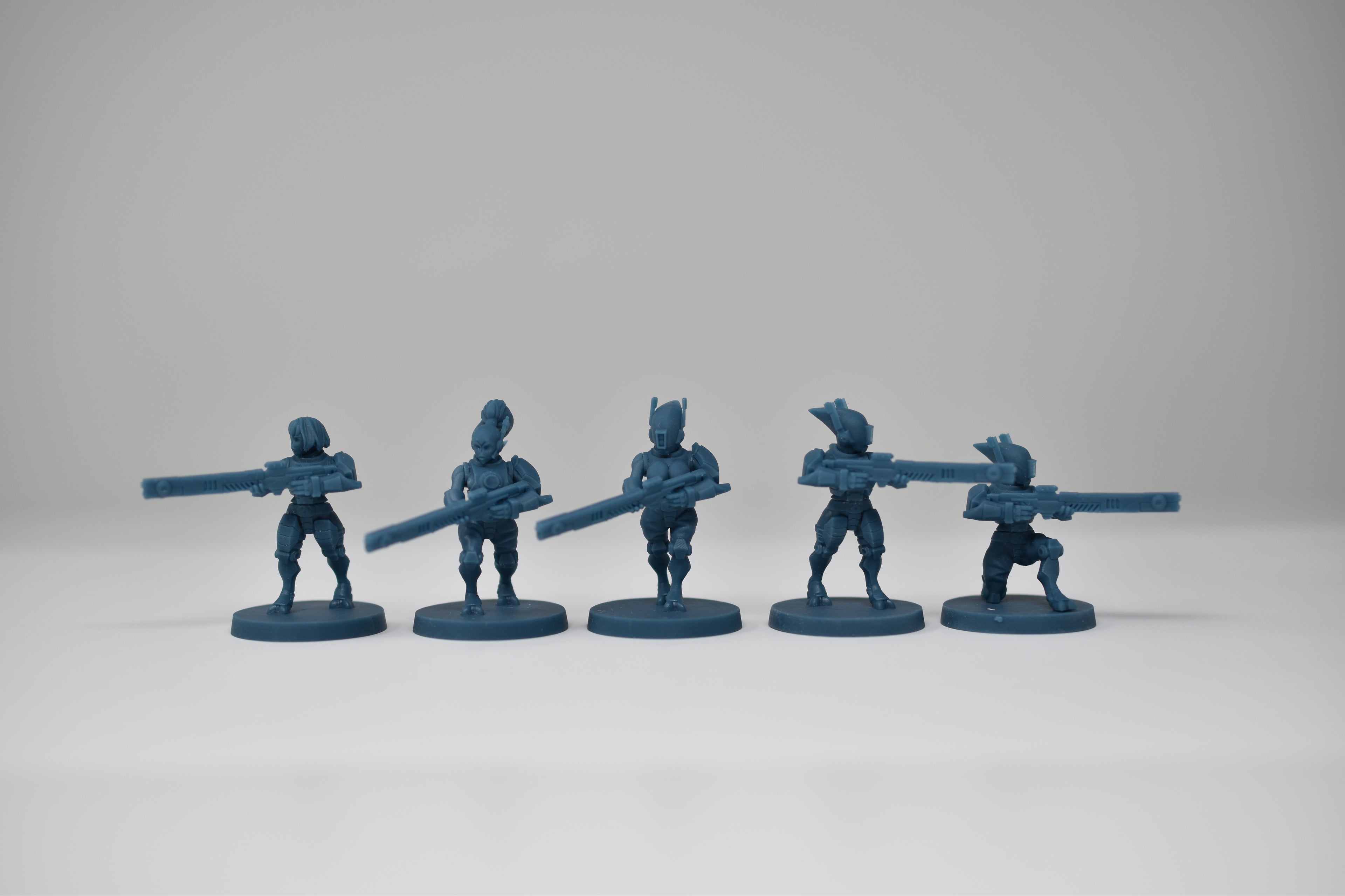 Greater Good Warriors Short. 3D printed minis.