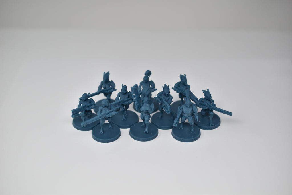 Greater Good Warriors Short. 3D printed minis.