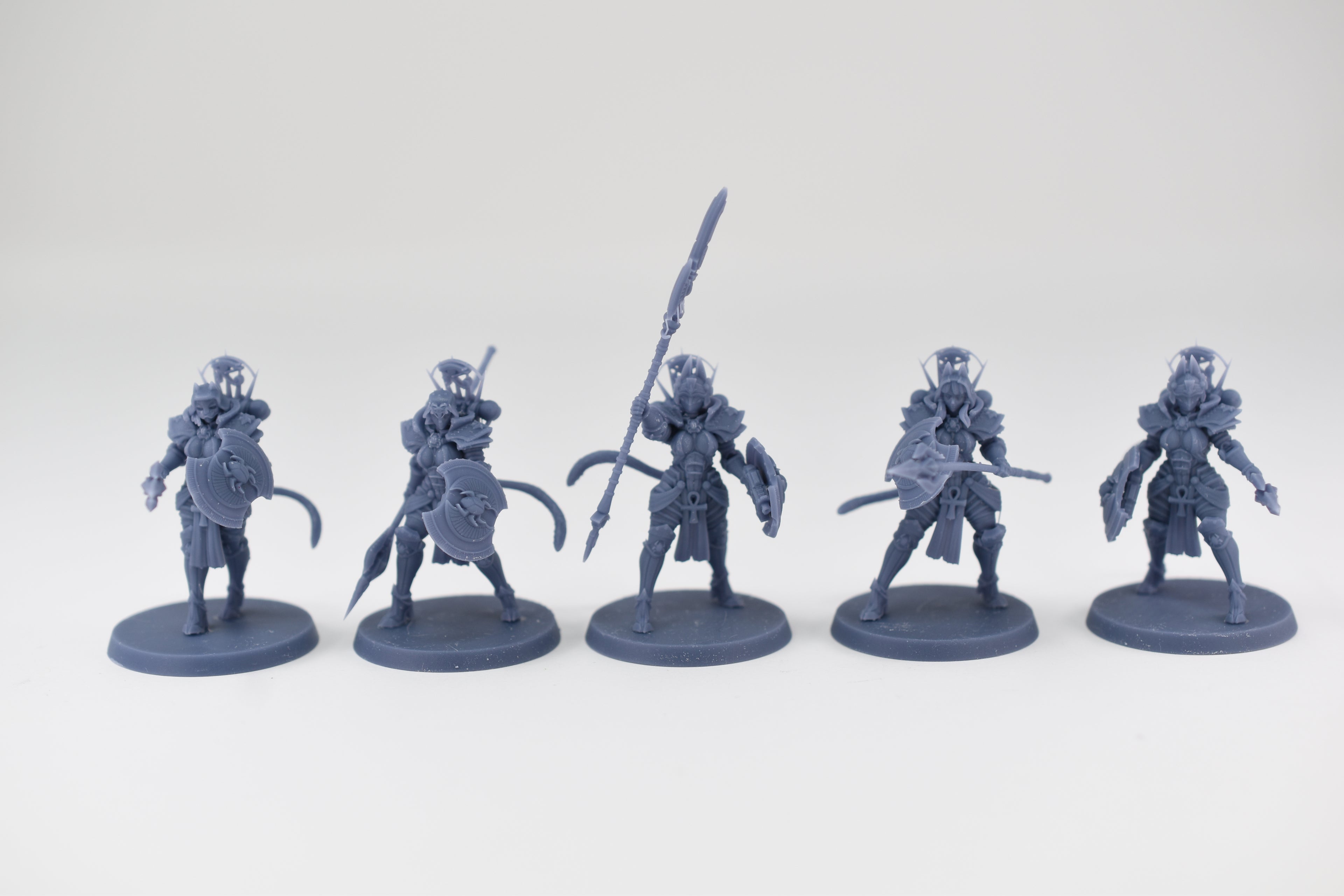 Space Nuns Bastet Sacresants squad (10 models). 3D printed minis.