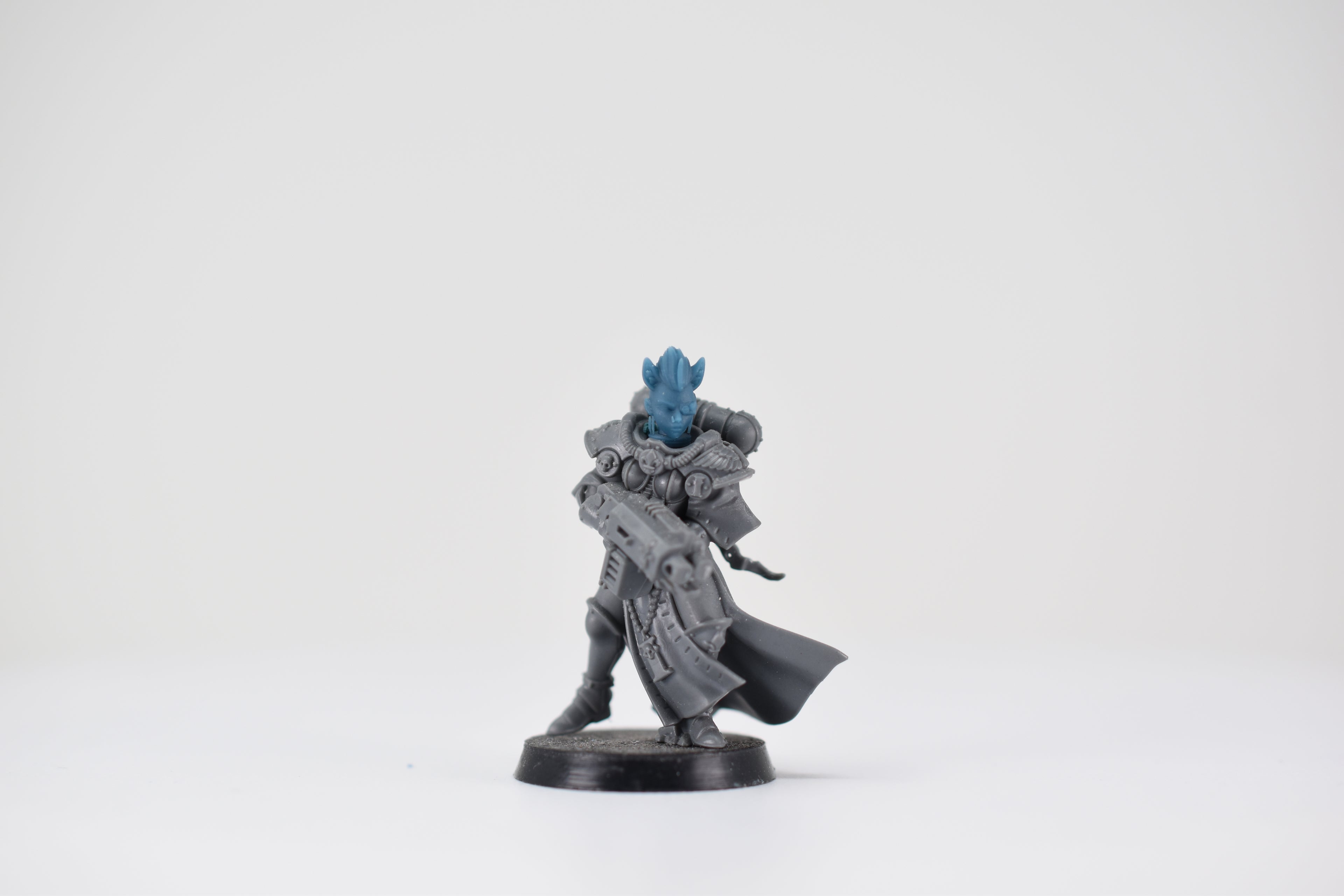 Sci-Fi Space Neko Nuns female head pack 2, Neko Punk. 3D printed conversion bits.