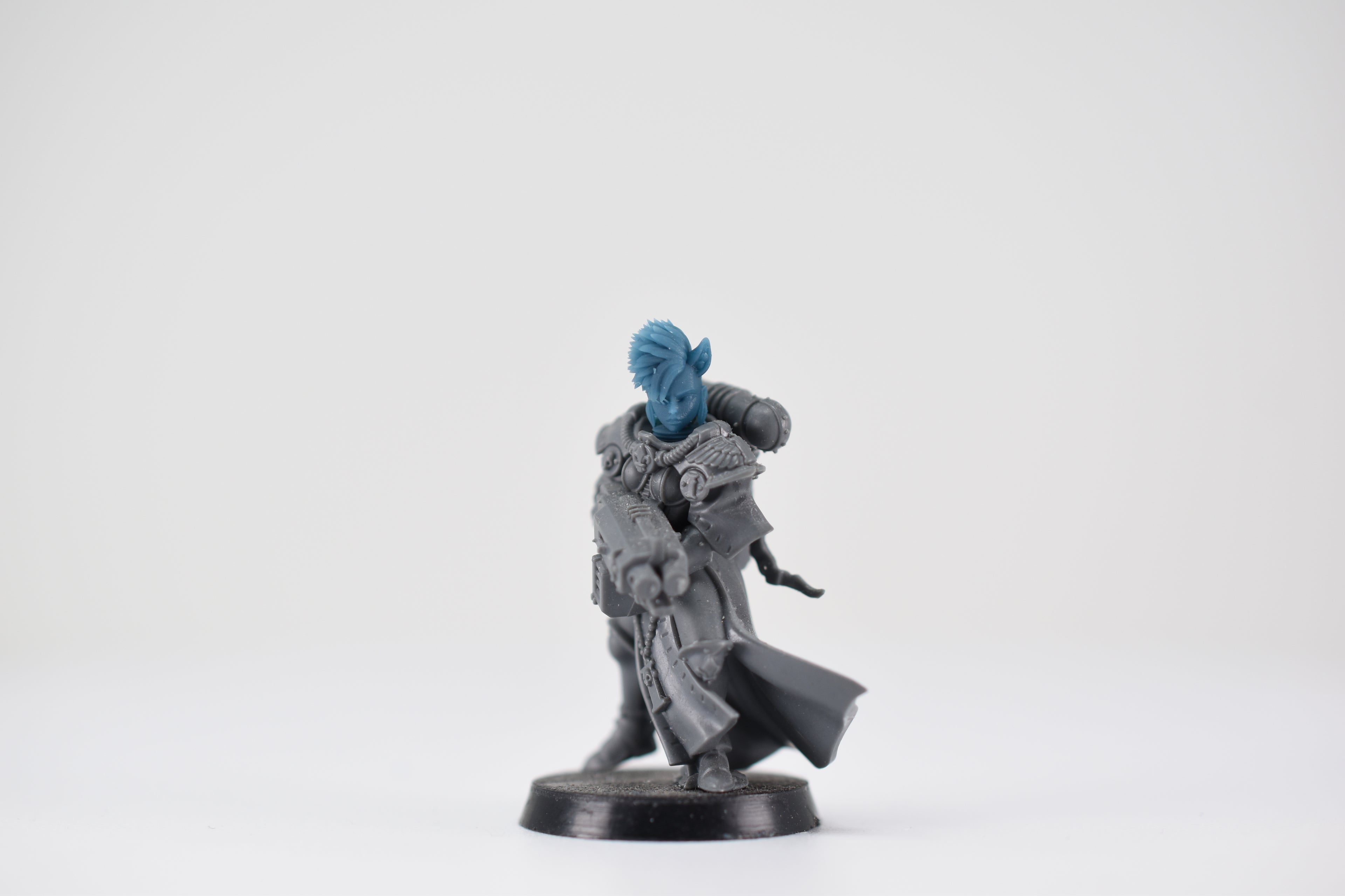 Sci-Fi Space Neko Nuns female head pack 2, Neko Punk. 3D printed conversion bits.