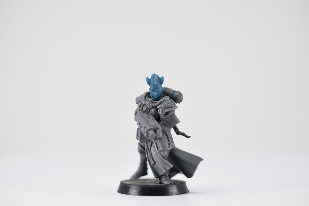 Sci-Fi Space Neko Nuns female head pack 2, Neko Punk. 3D printed conversion bits.