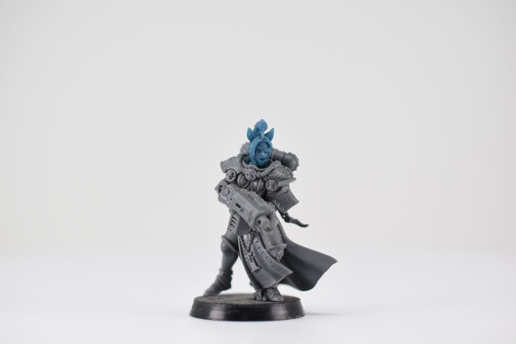Sci-Fi Space Neko Nuns female head pack 2, Neko Punk. 3D printed conversion bits.