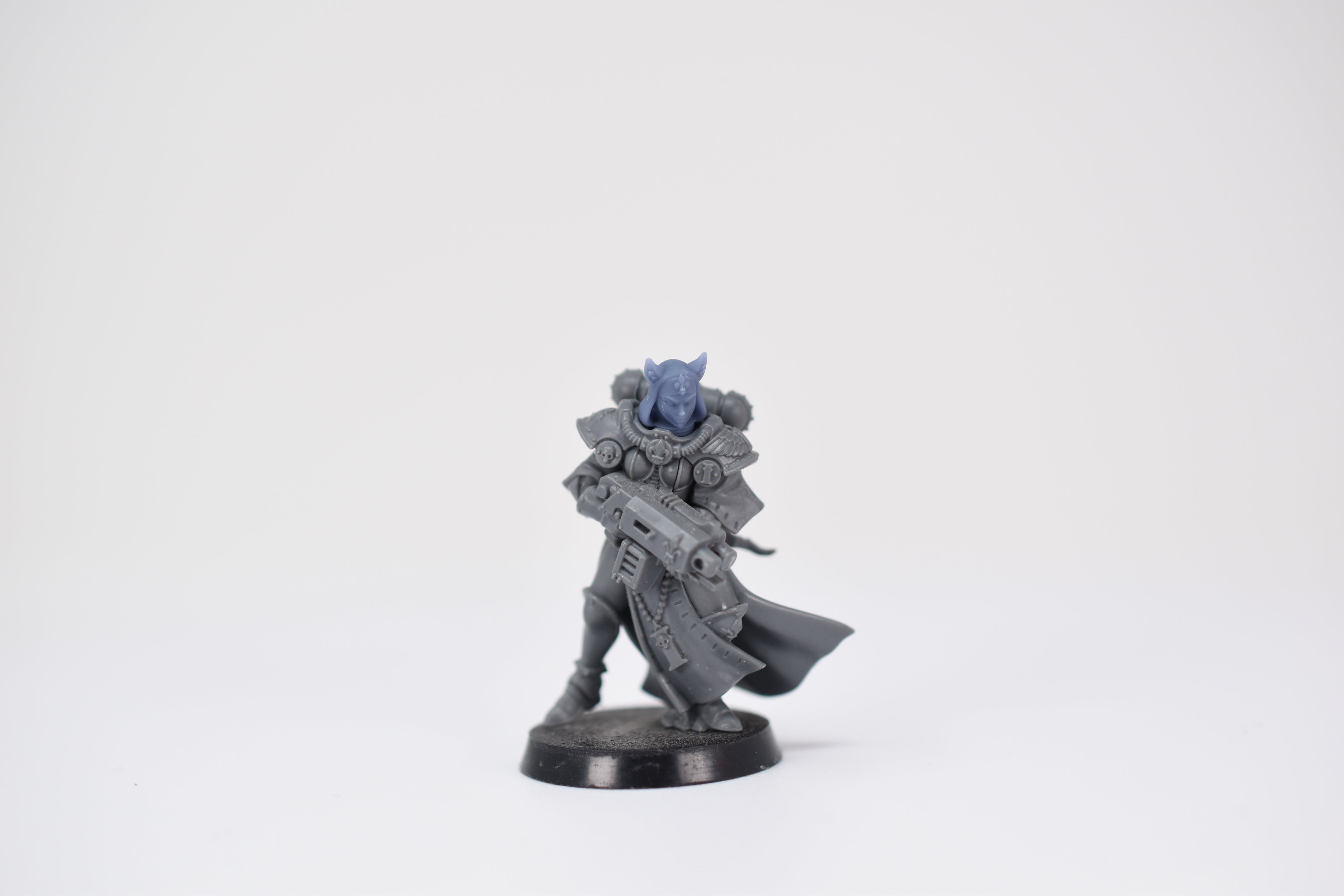 Sci-Fi Space Neko Nuns female head pack 3, Neko Habits. 3D printed conversion bits.