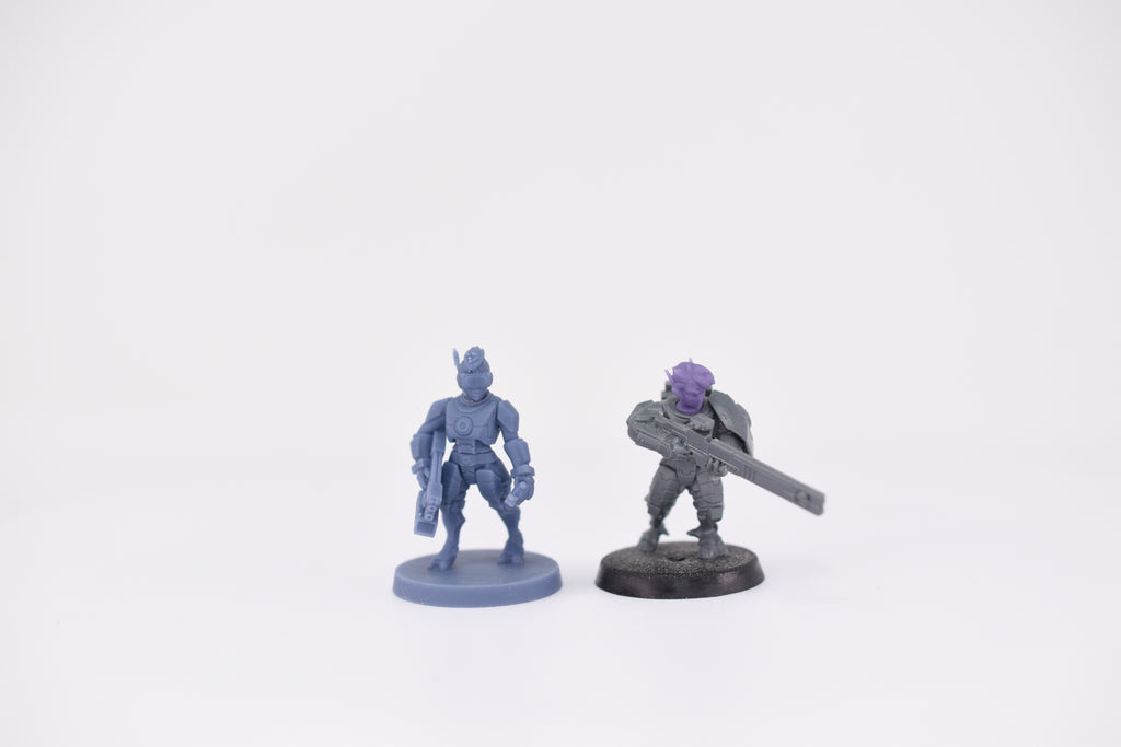 Greater Good Warriors Short. 3D printed minis.