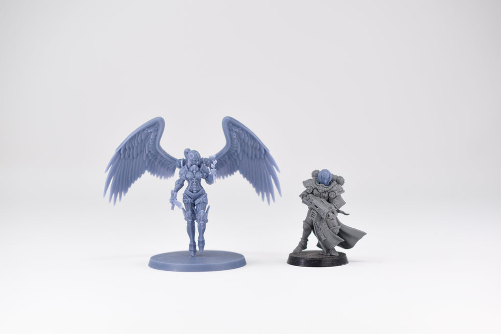 Space Nuns Angel Saint. 3D printed mini.