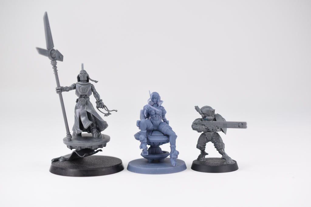 Greater Good Pinup Pilot (Sitting). 3D printed mini.