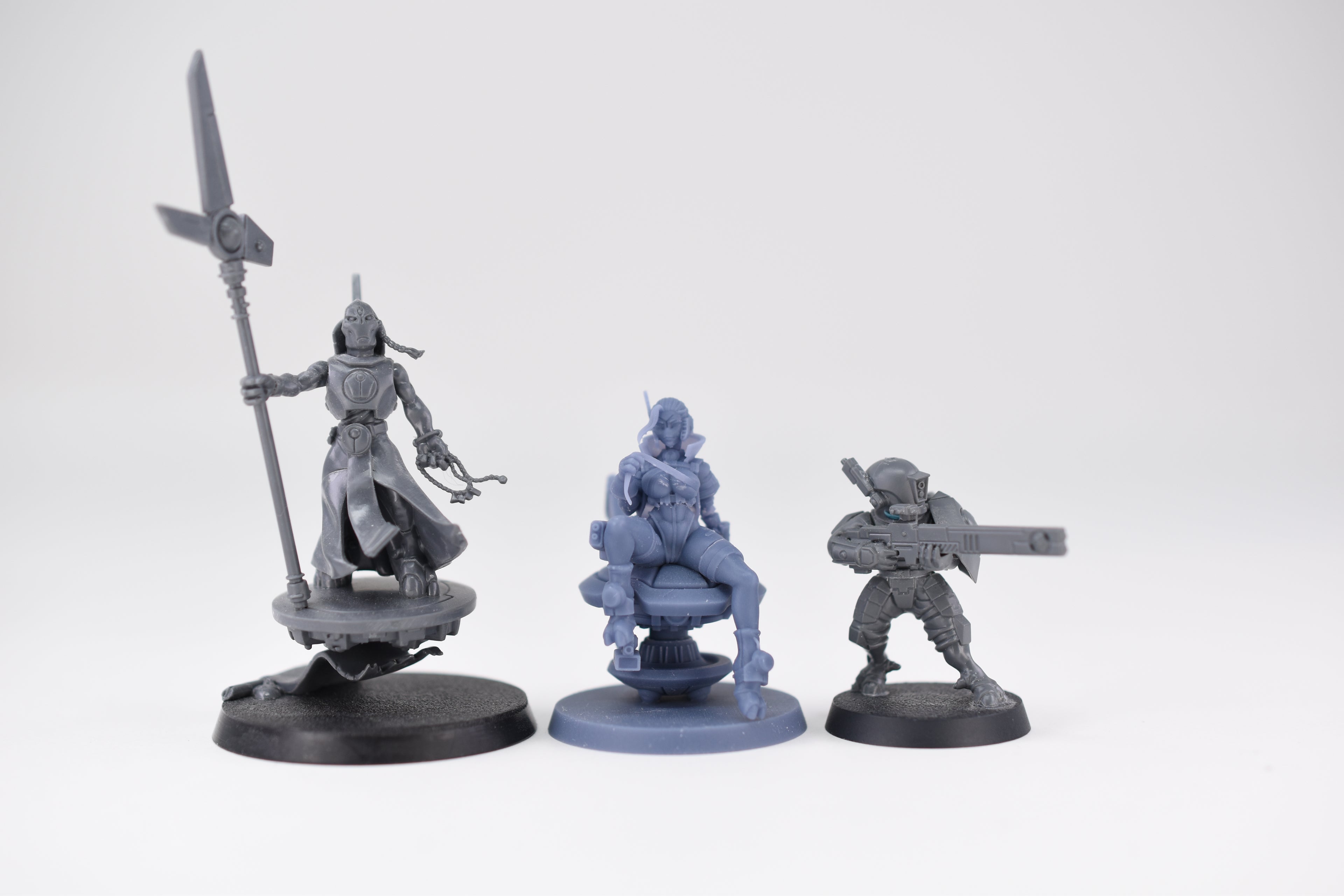 Greater Good Pinup Pilot (Sitting). 3D printed mini.