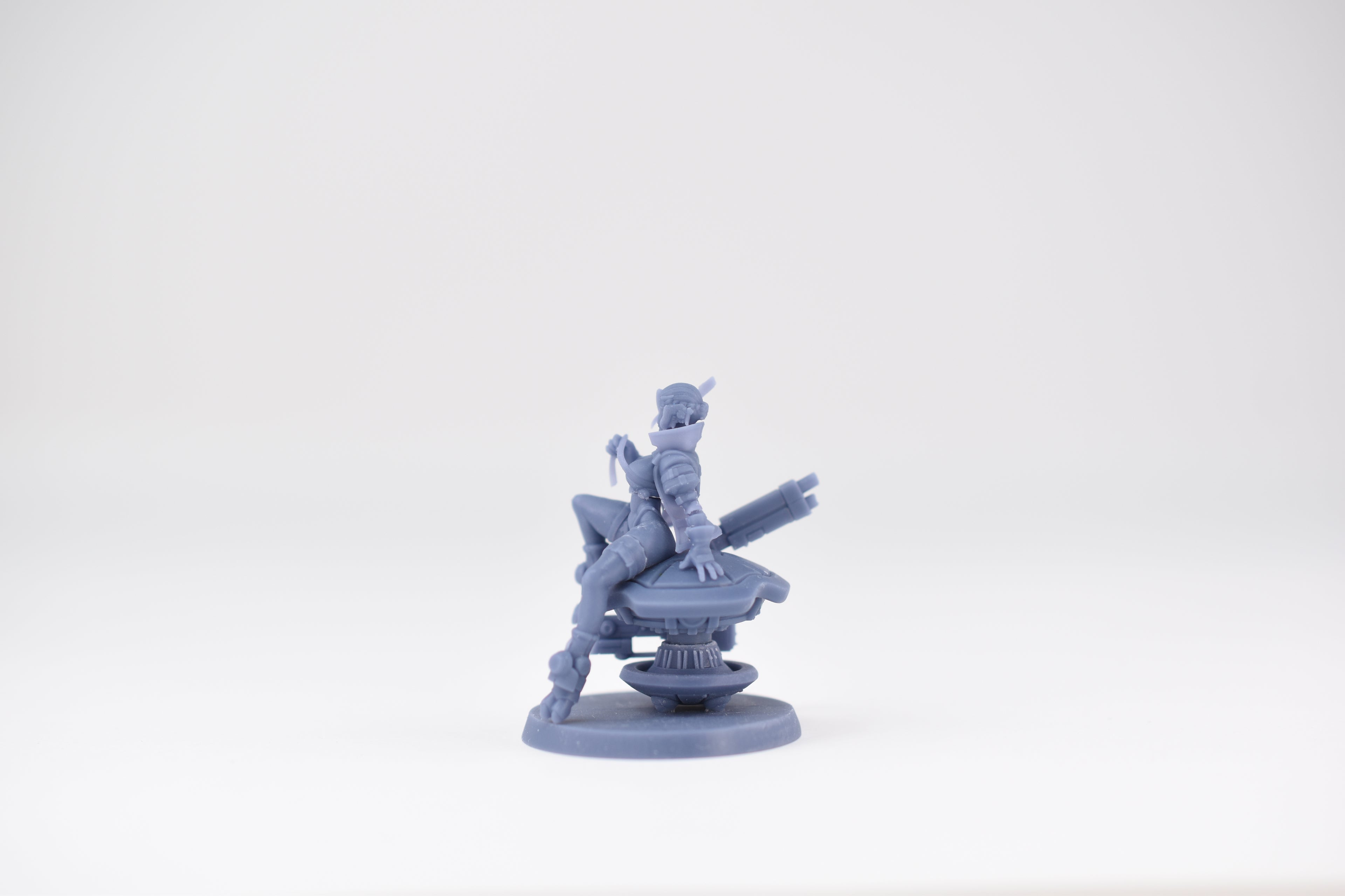 Greater Good Pinup Pilot (Sitting). 3D printed mini.