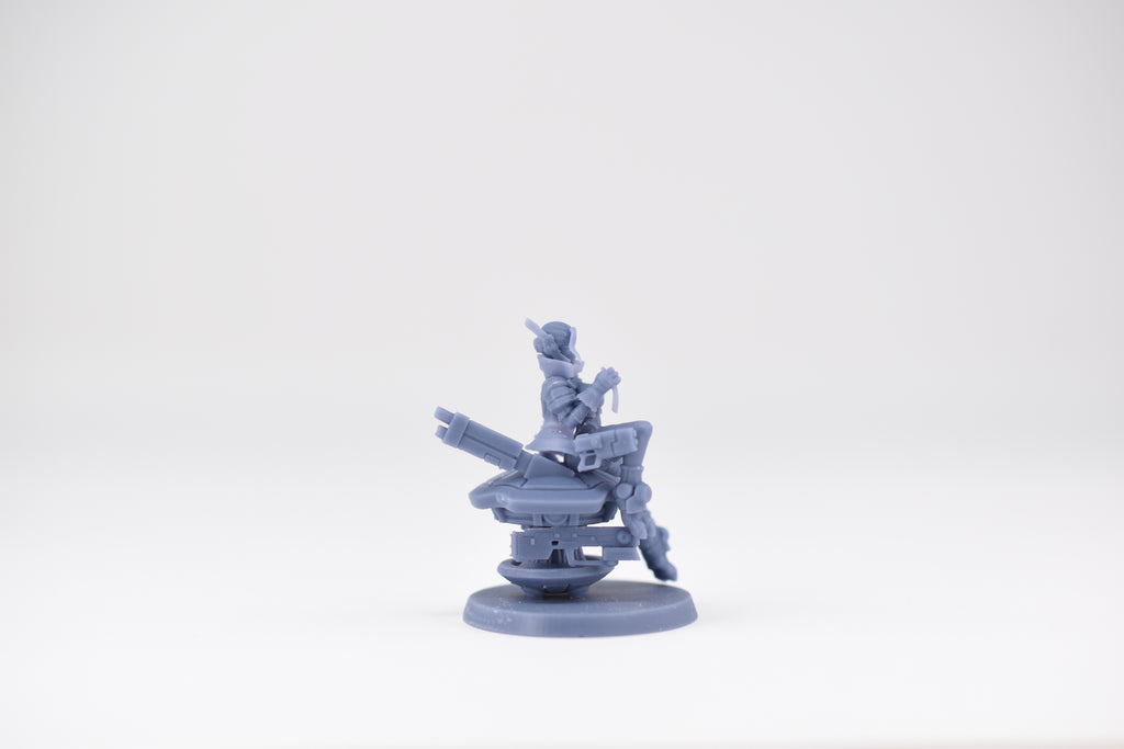 Greater Good Pinup Pilot (Sitting). 3D printed mini.