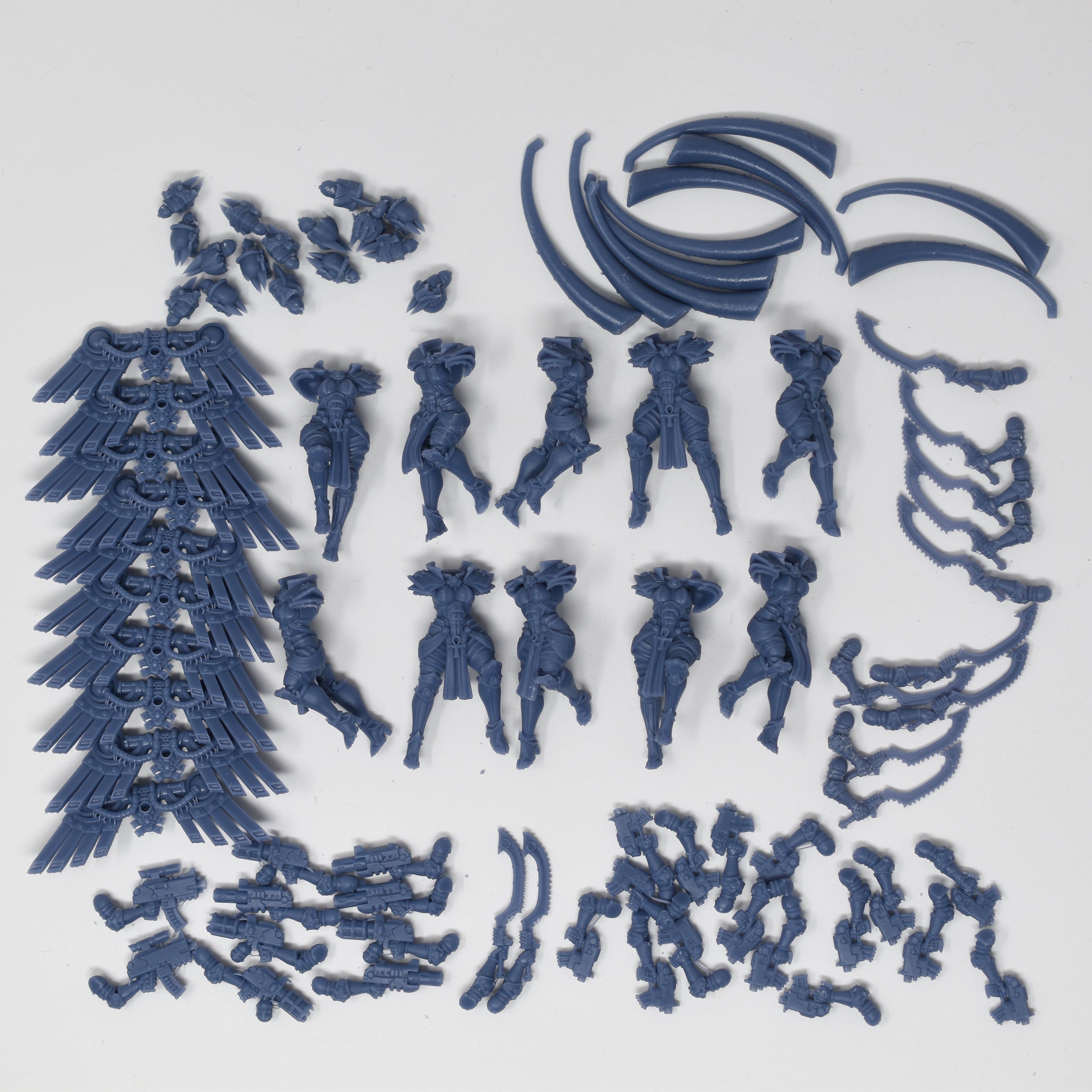 Space Nuns Bastet Seraphim squad (10 models). 3D printed minis.
