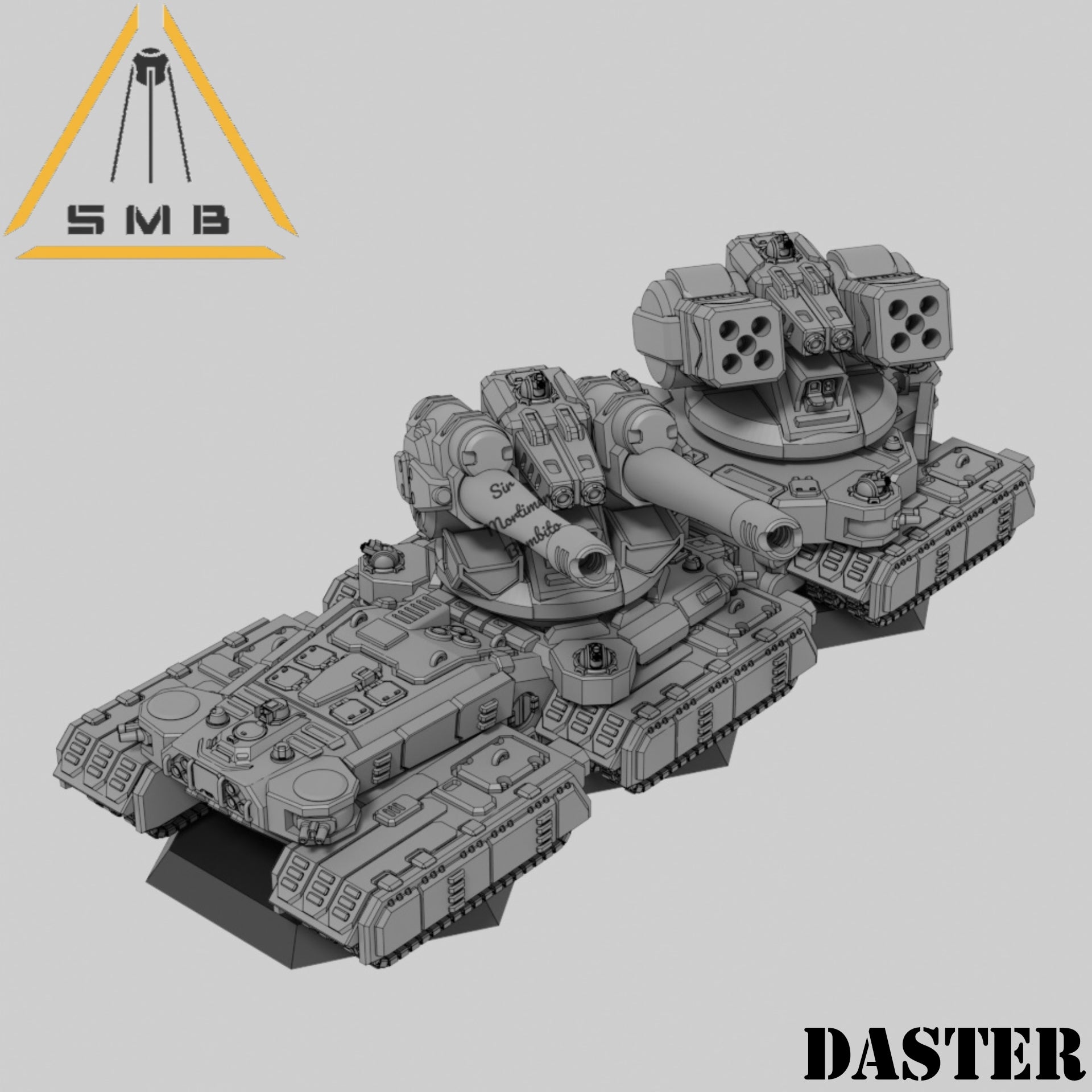 Daster Superheavy Artillery. 3D printed mini.