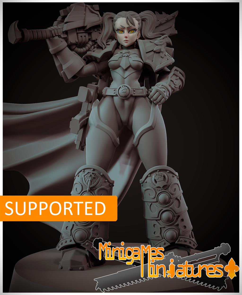 Matriarch Lady Dorn 2 Waifu. 3D printed mini.