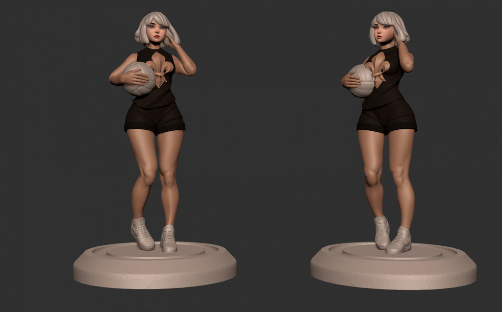 Space Nuns Gym Nun. 3D printed mini.