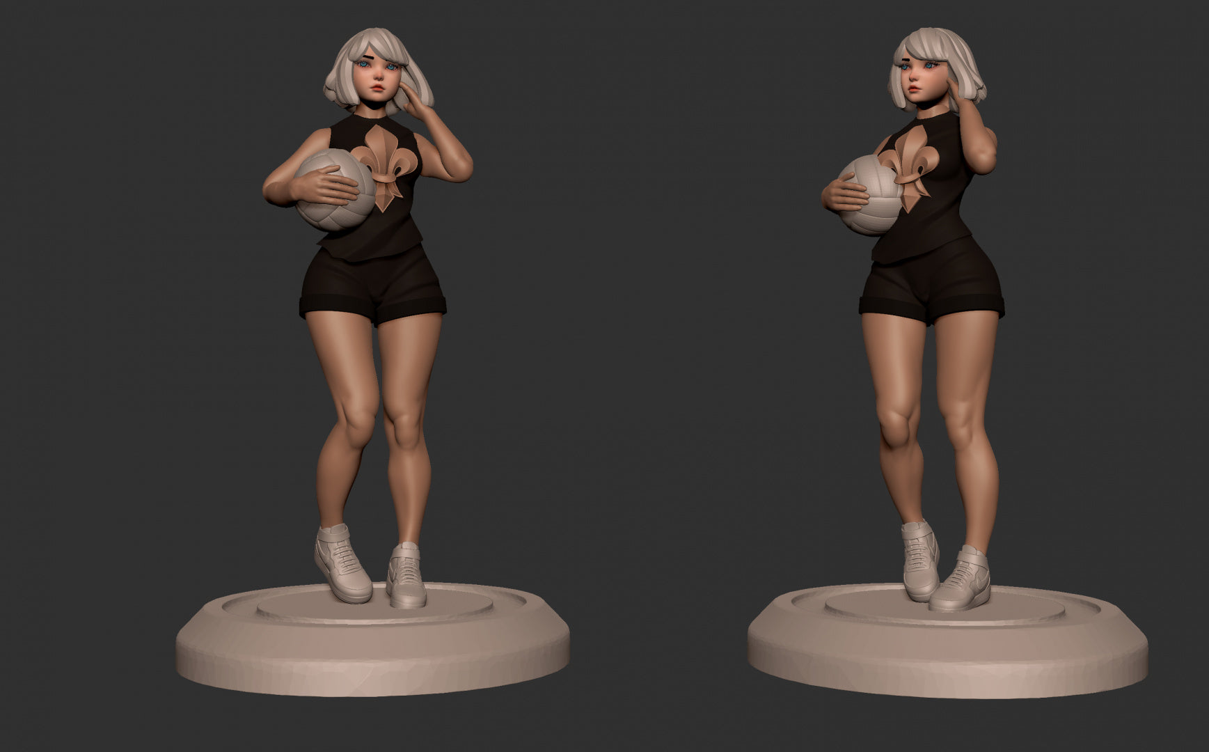 Space Nuns Gym Nun. 3D printed mini.