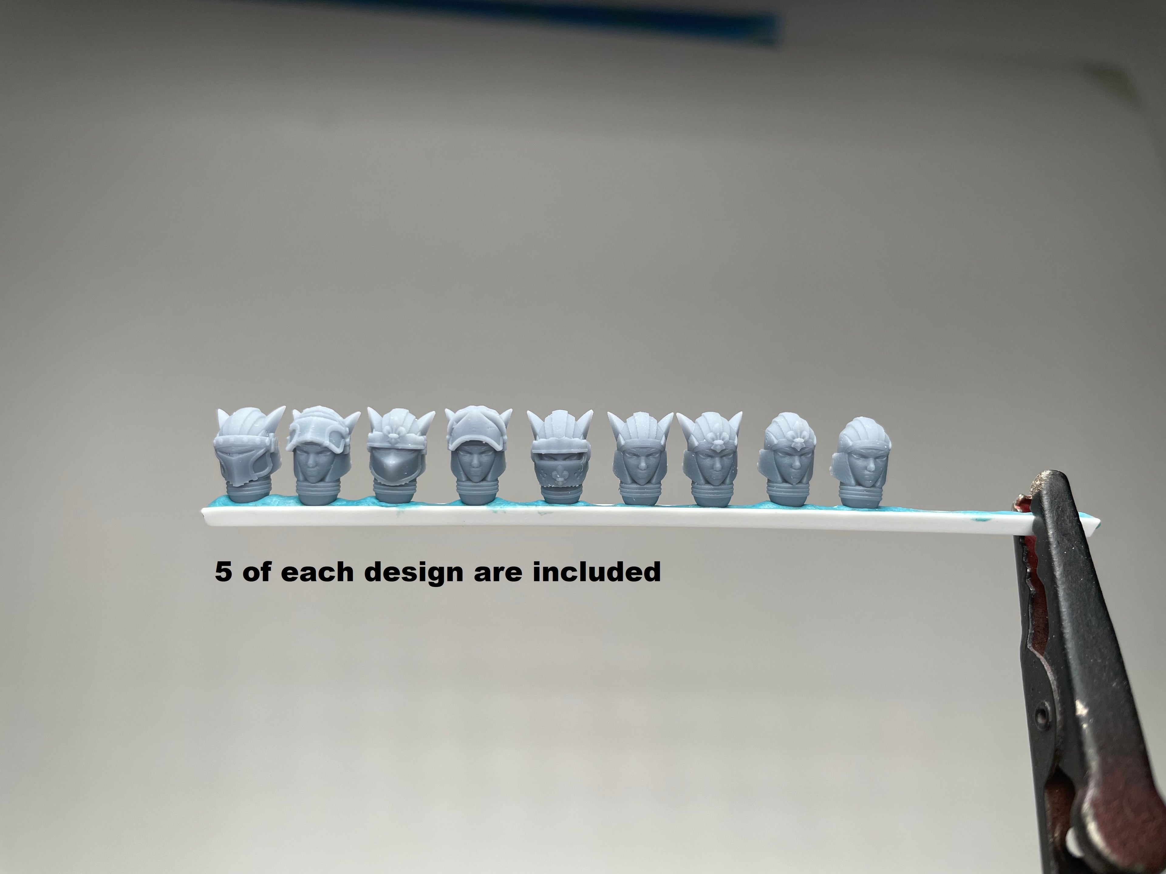 Sci-Fi Space Nuns female head pack 10, Gothic Helmets. 3D printed conversion bits.