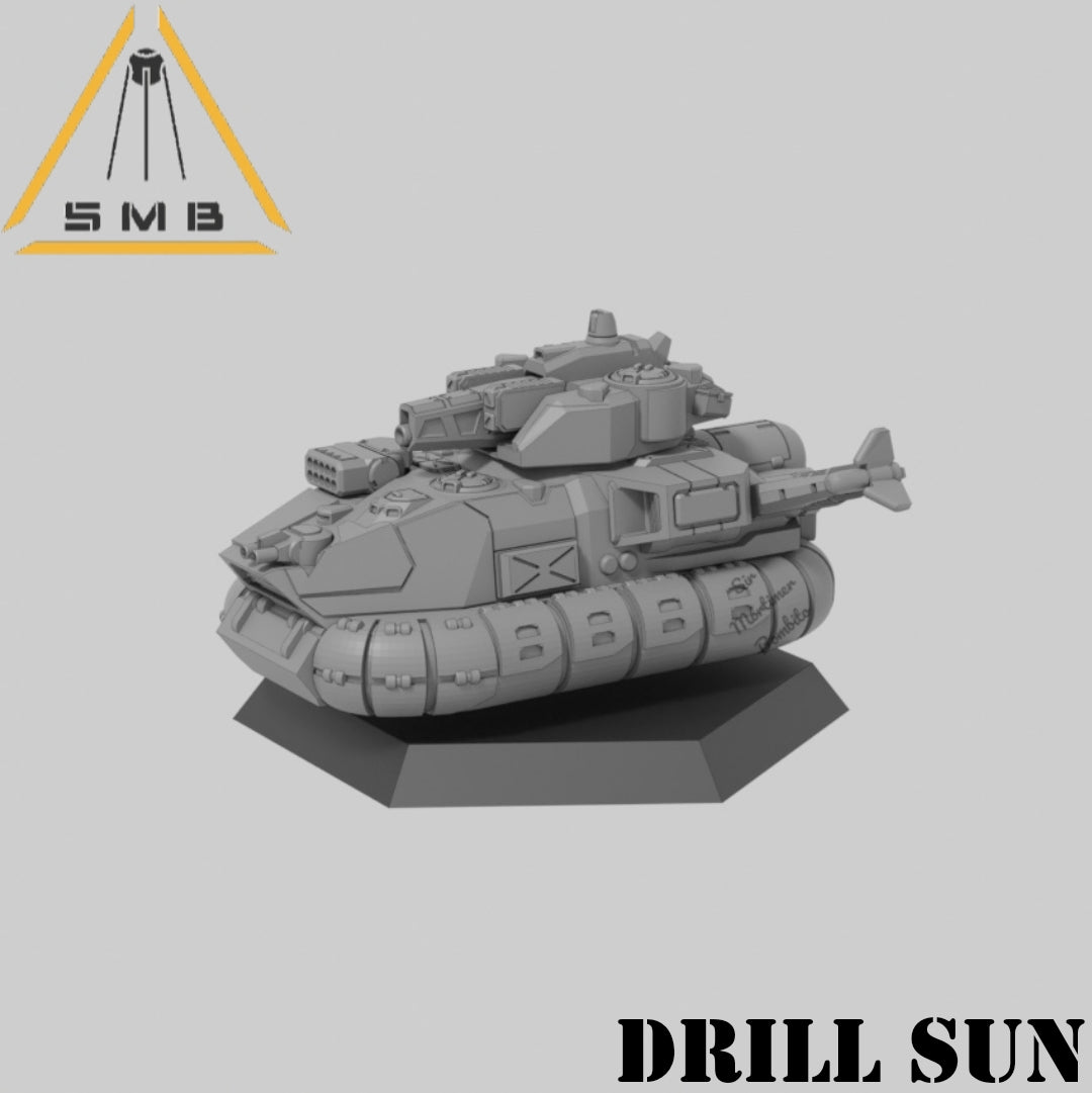 Drill Sun Hovercraft. 3D printed mini.
