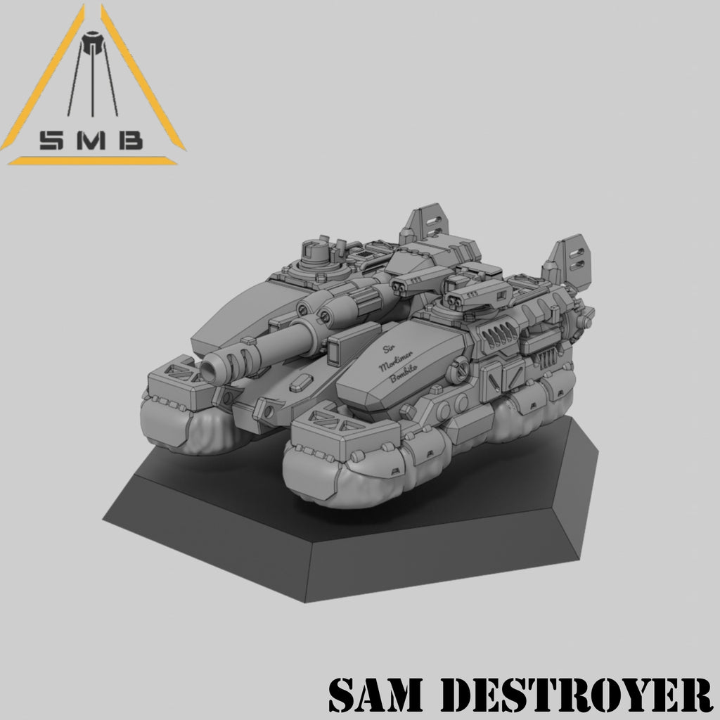 Sam Destroyer Hovercraft. 3D printed mini.