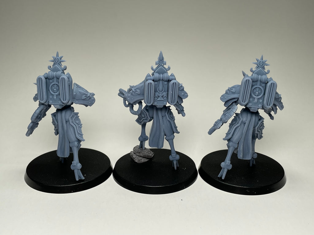 Space Nuns Heavy Warsuit squad (3 models). 3D printed minis