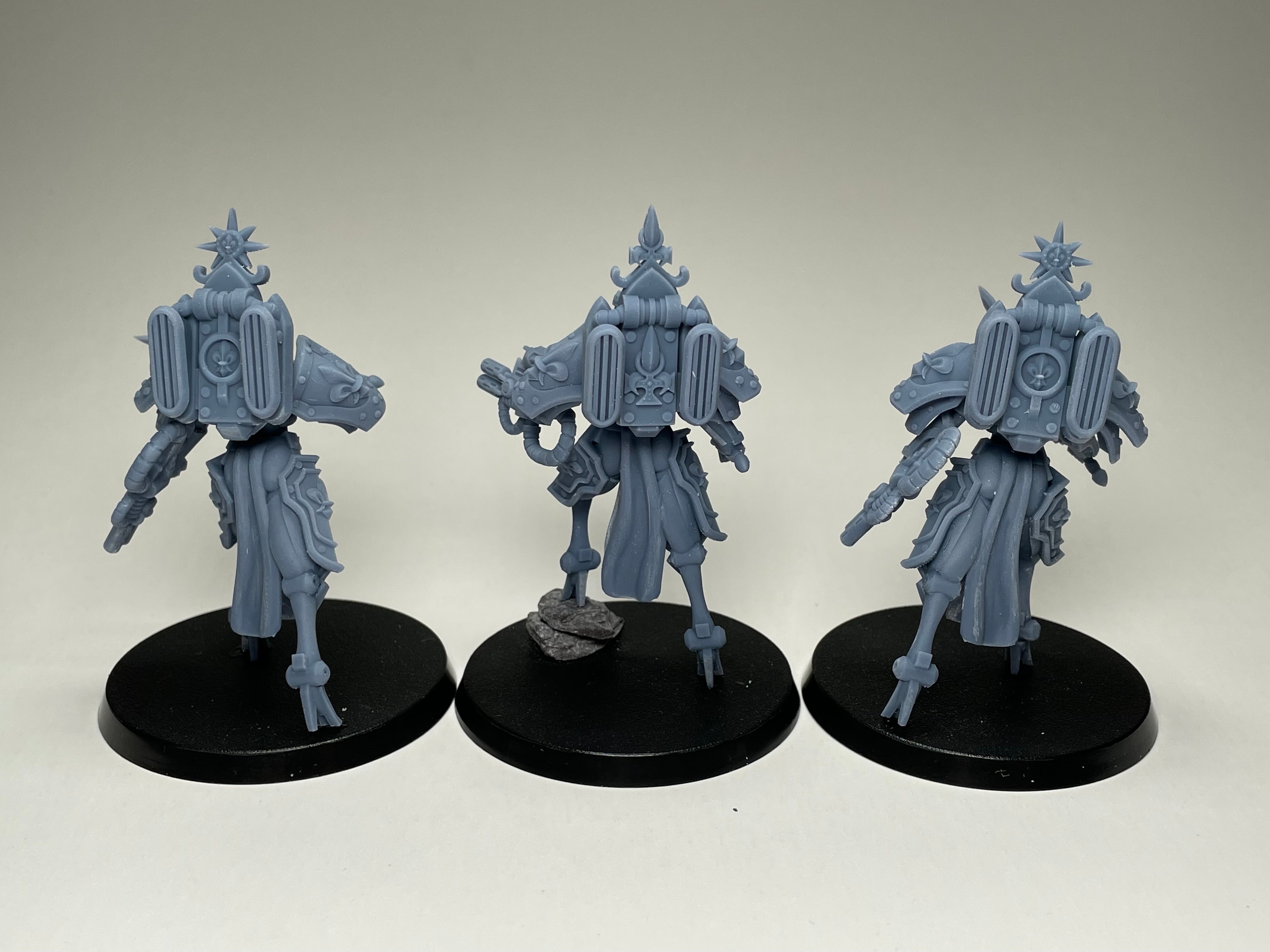 Space Nuns Heavy Warsuit squad (3 models). 3D printed minis