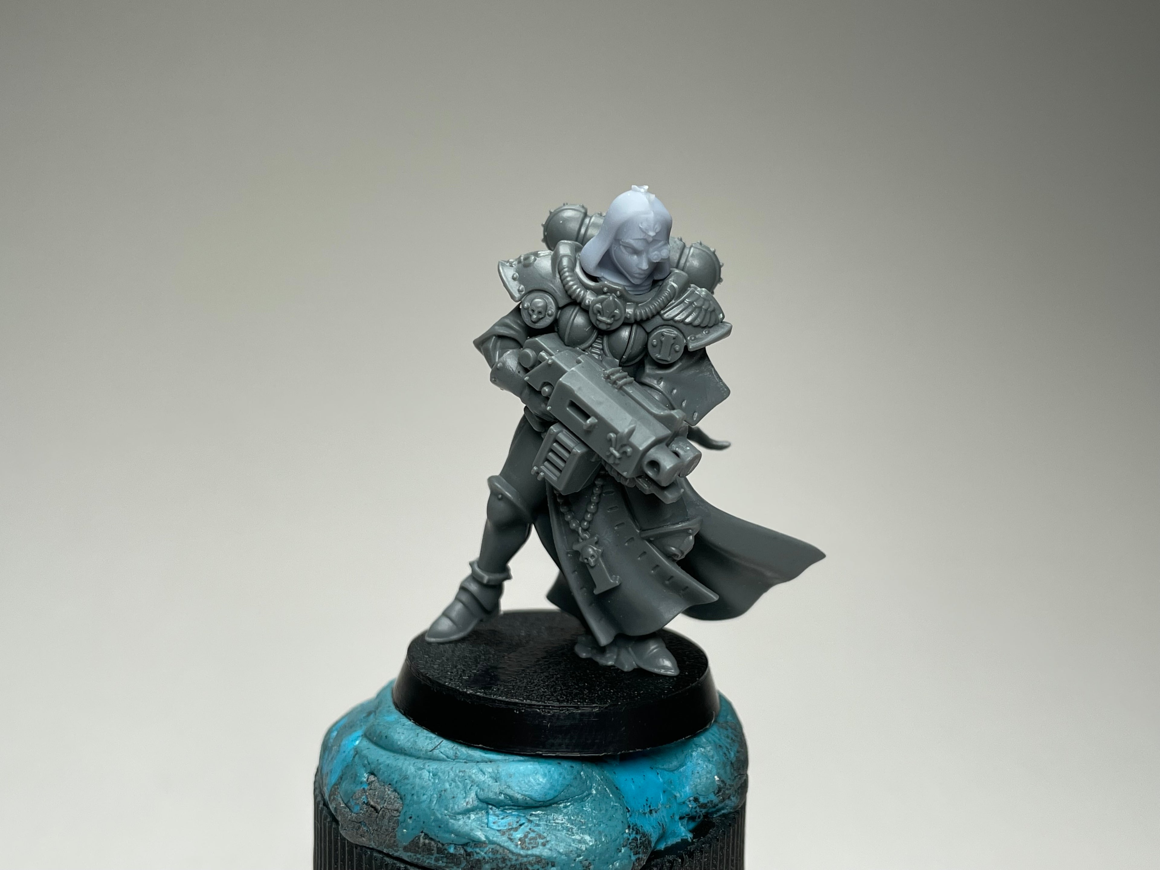 Sci-Fi Space Nuns female head pack 4, Habits. 3D printed conversion bits.