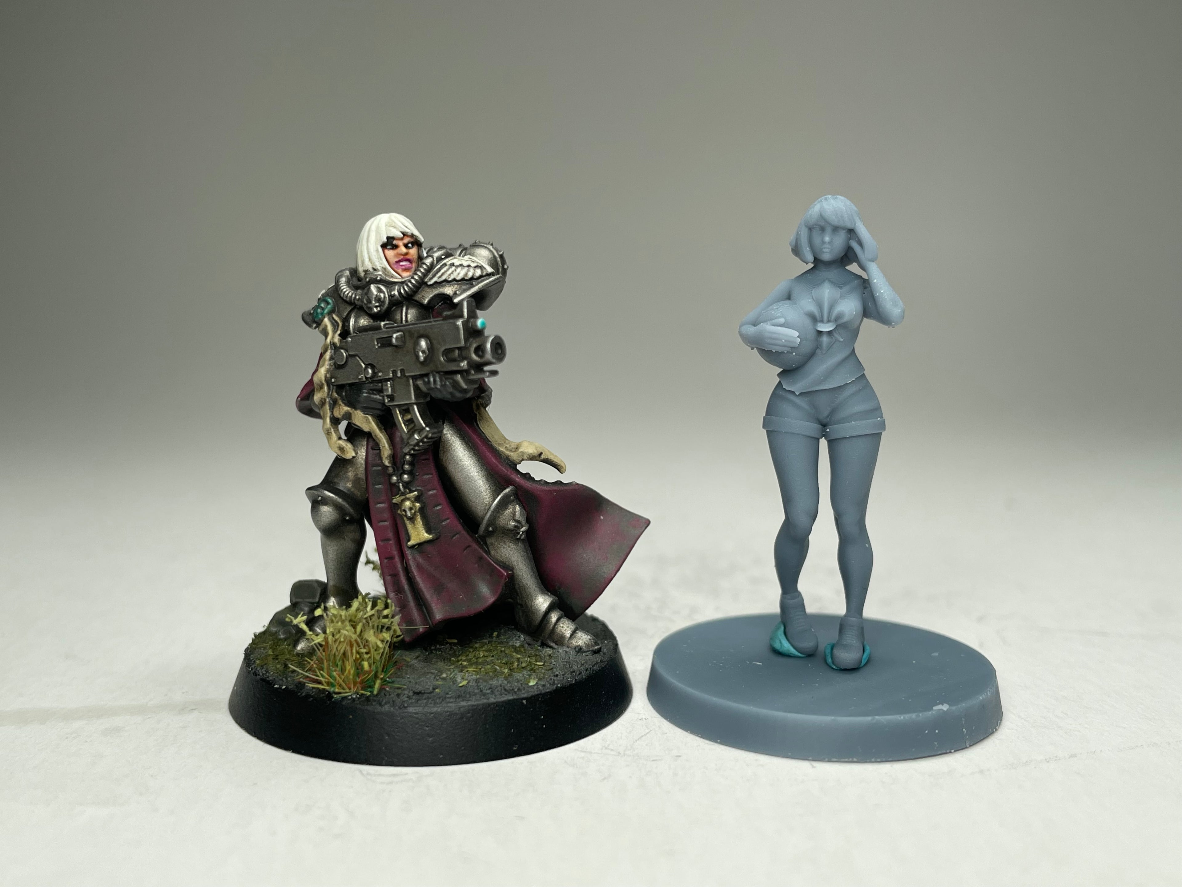 Space Nuns Gym Nun. 3D printed mini.