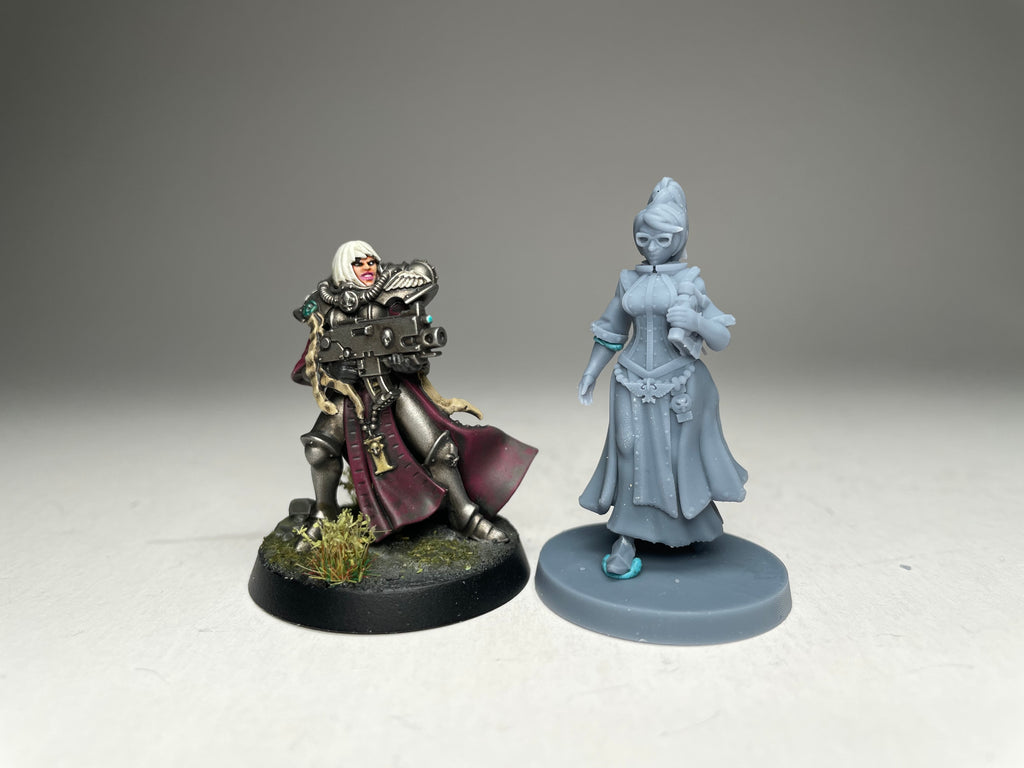 Space Nuns Librarian 1. 3D printed mini.