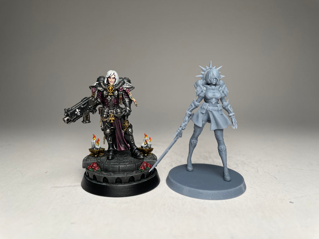 Space Nuns Sister Nier 1. 3D printed mini.