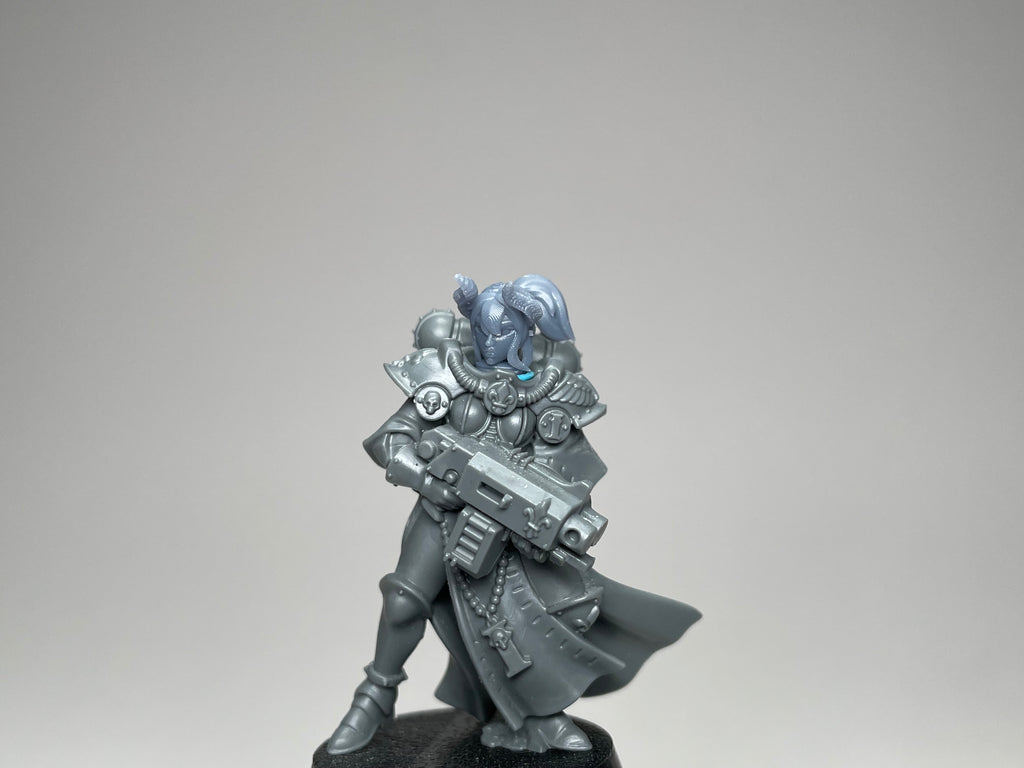 Sci-Fi Space Nuns female head pack 7, Chaos Nuns. 3D printed conversion bits.