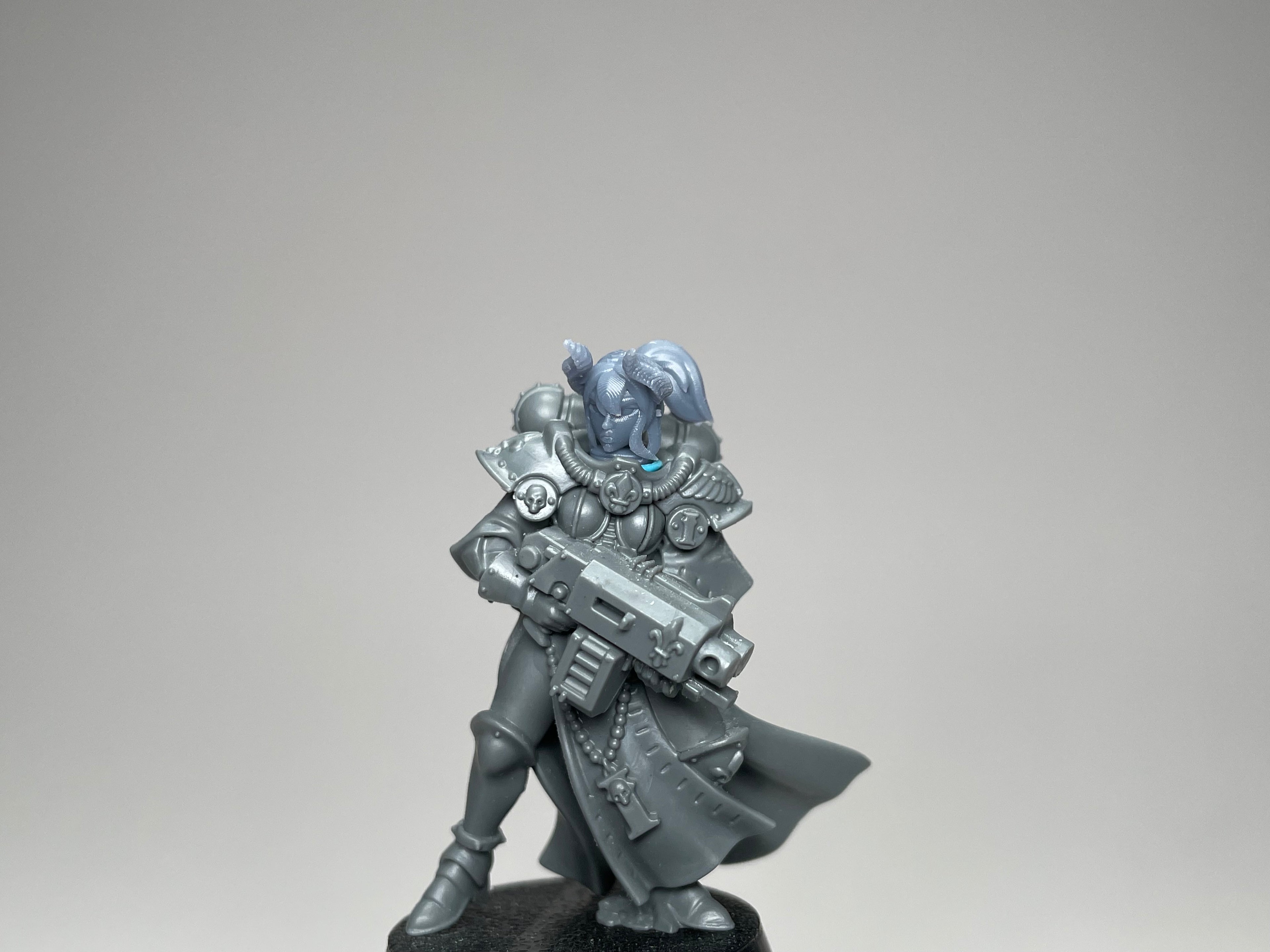 Sci-Fi Space Nuns female head pack 7, Chaos Nuns. 3D printed conversion bits.