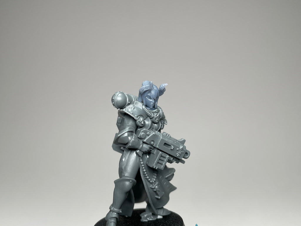 Sci-Fi Space Nuns female head pack 7, Chaos Nuns. 3D printed conversion bits.