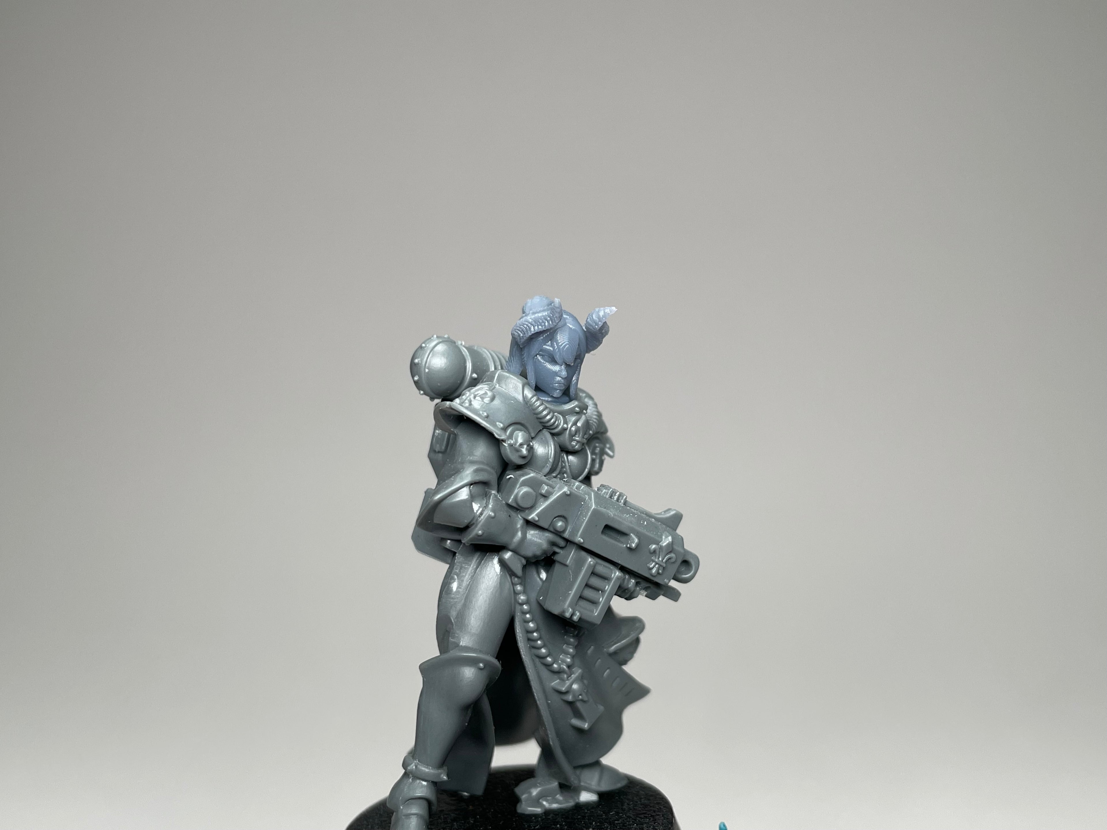 Sci-Fi Space Nuns female head pack 7, Chaos Nuns. 3D printed conversion bits.