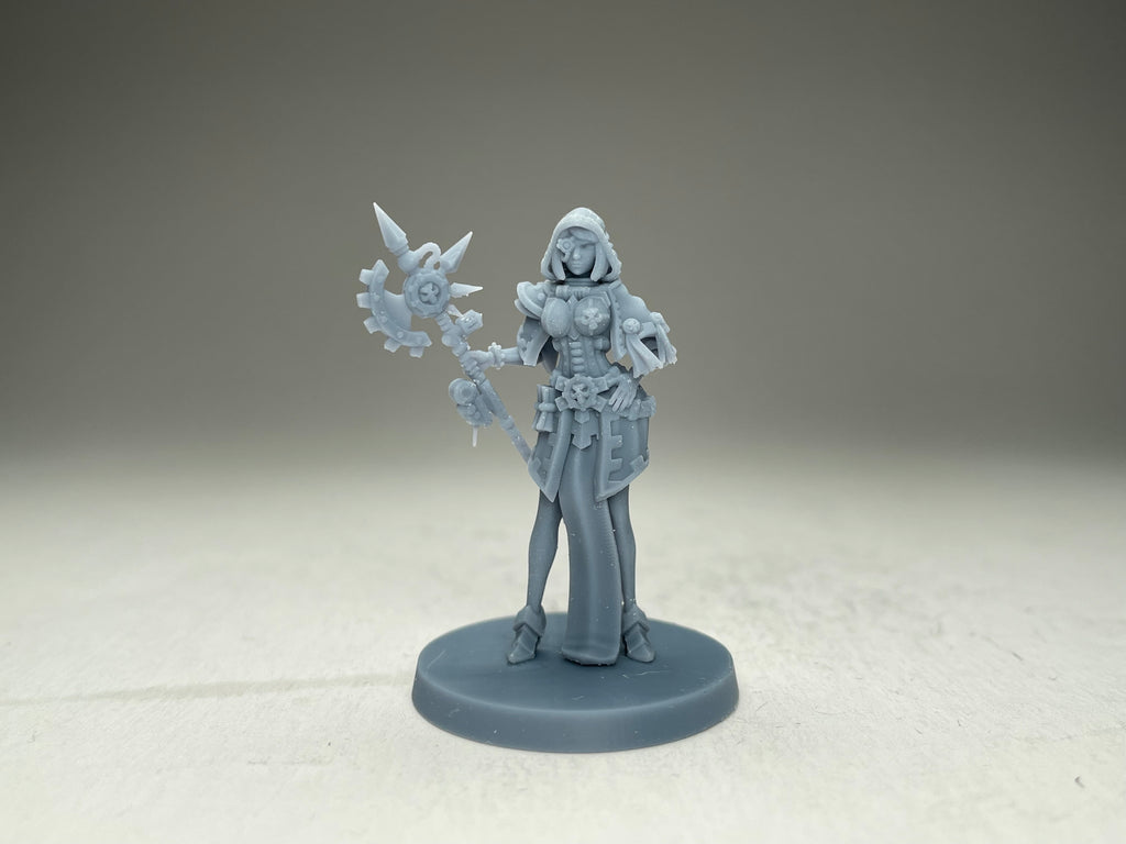 Space Nuns Tech Priestess (short cloak). 3D printed mini.