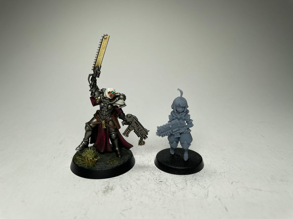 Space Nuns Chibi Nuns. 3D printed minis.