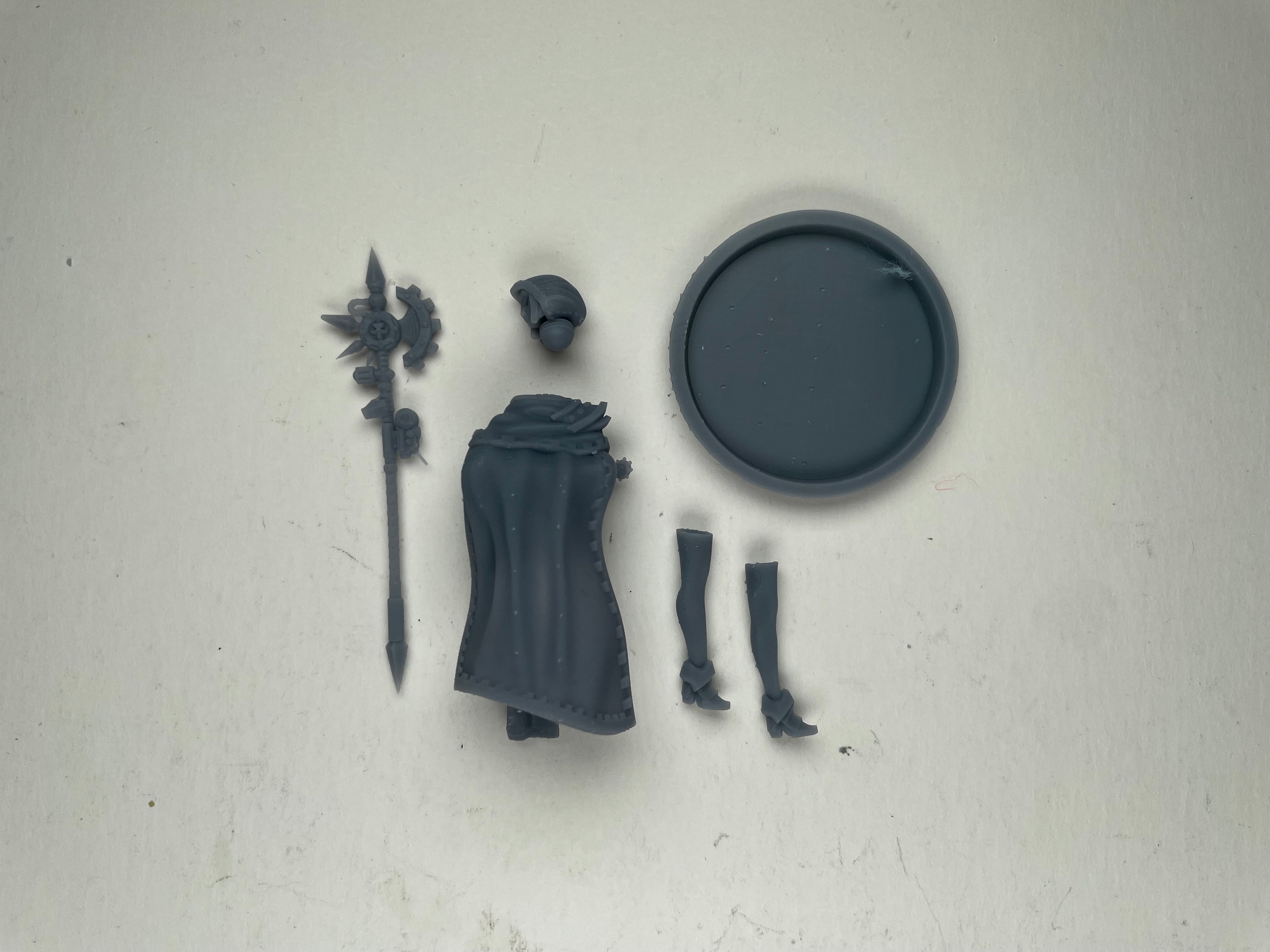 Space Nuns Tech Priestess (long cloak). 3D printed mini.