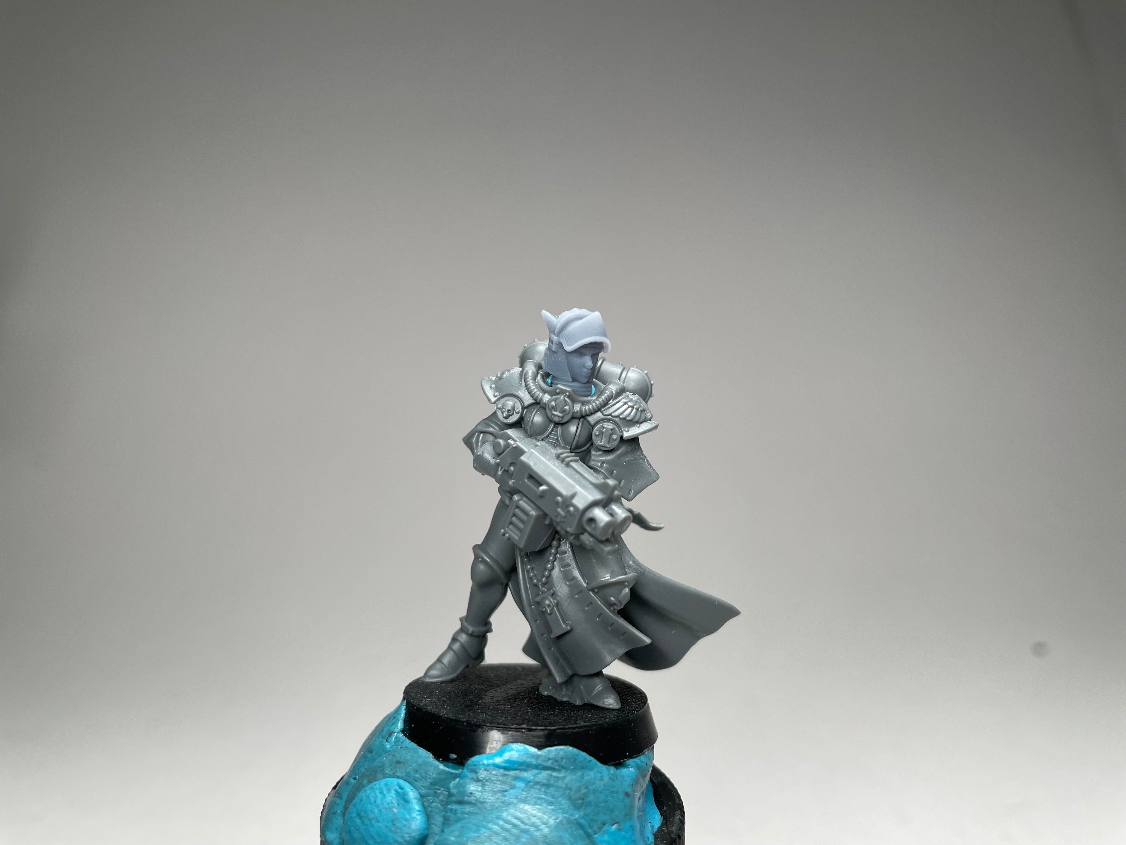 Sci-Fi Space Nuns female head pack 10, Gothic Helmets. 3D printed conversion bits.